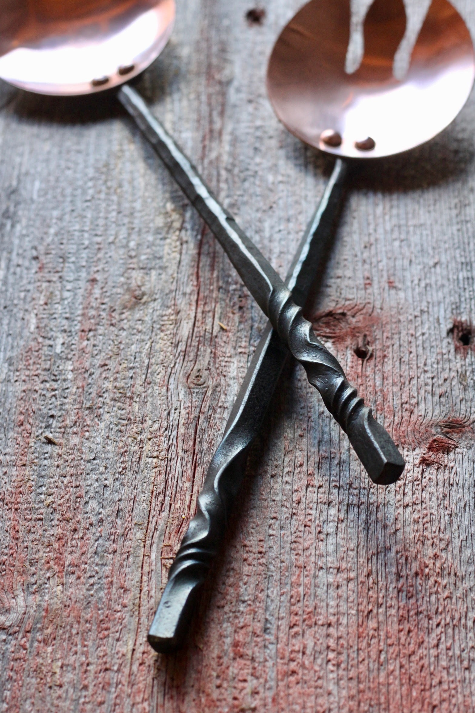 Premium Copper Salad Tongs - 12