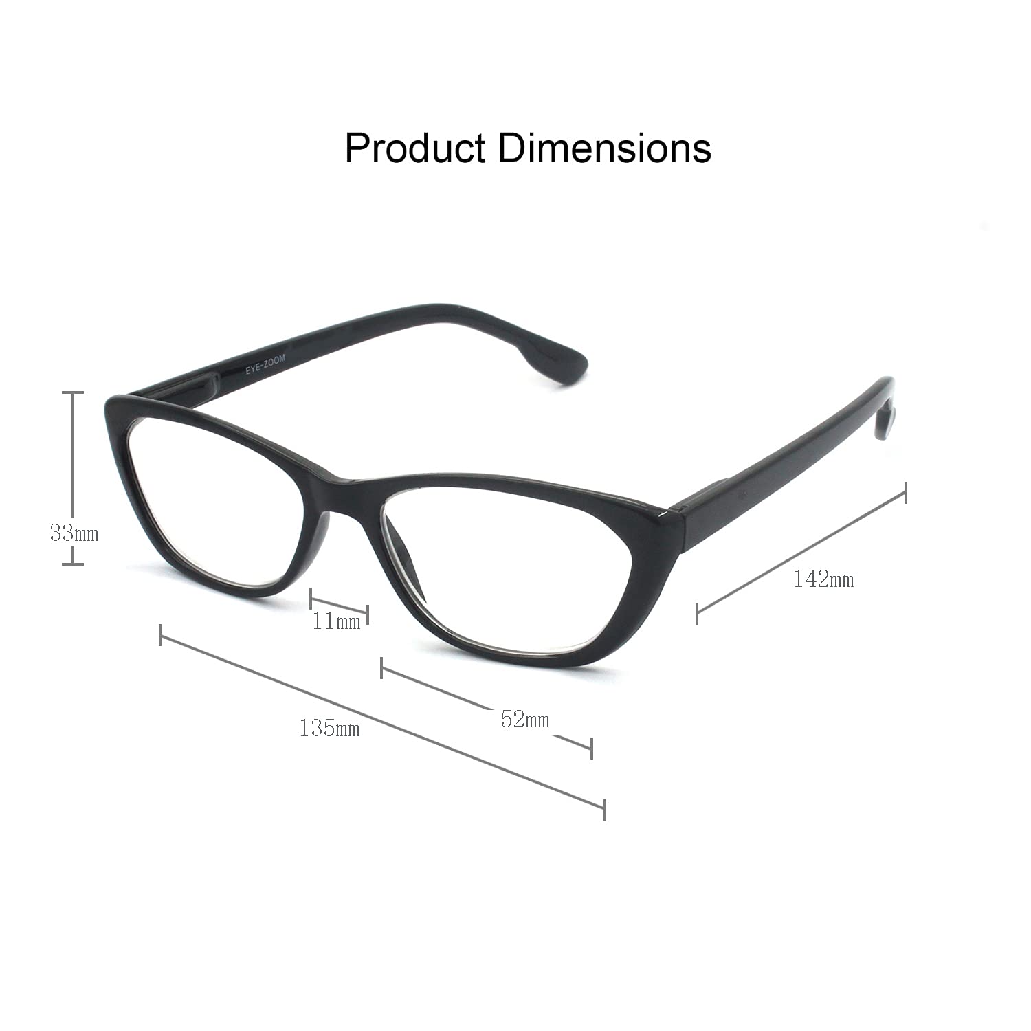 Stylish Women's Cat Eye Reading Glasses with Spring Hinge - Lightweight & Durable Eyewear for Work, Reading, and Fashion Accessories