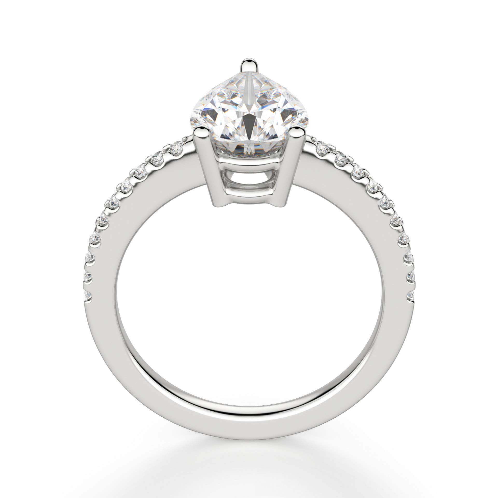 3 CT Pear Moissanite Engagement Ring Wedding Bridal Set, Diamond Anniversary Ring, Solitaire Halo-Setting Vintage Silver Ring for Women - Perfect for Proposals, Weddings & Anniversary Gifts