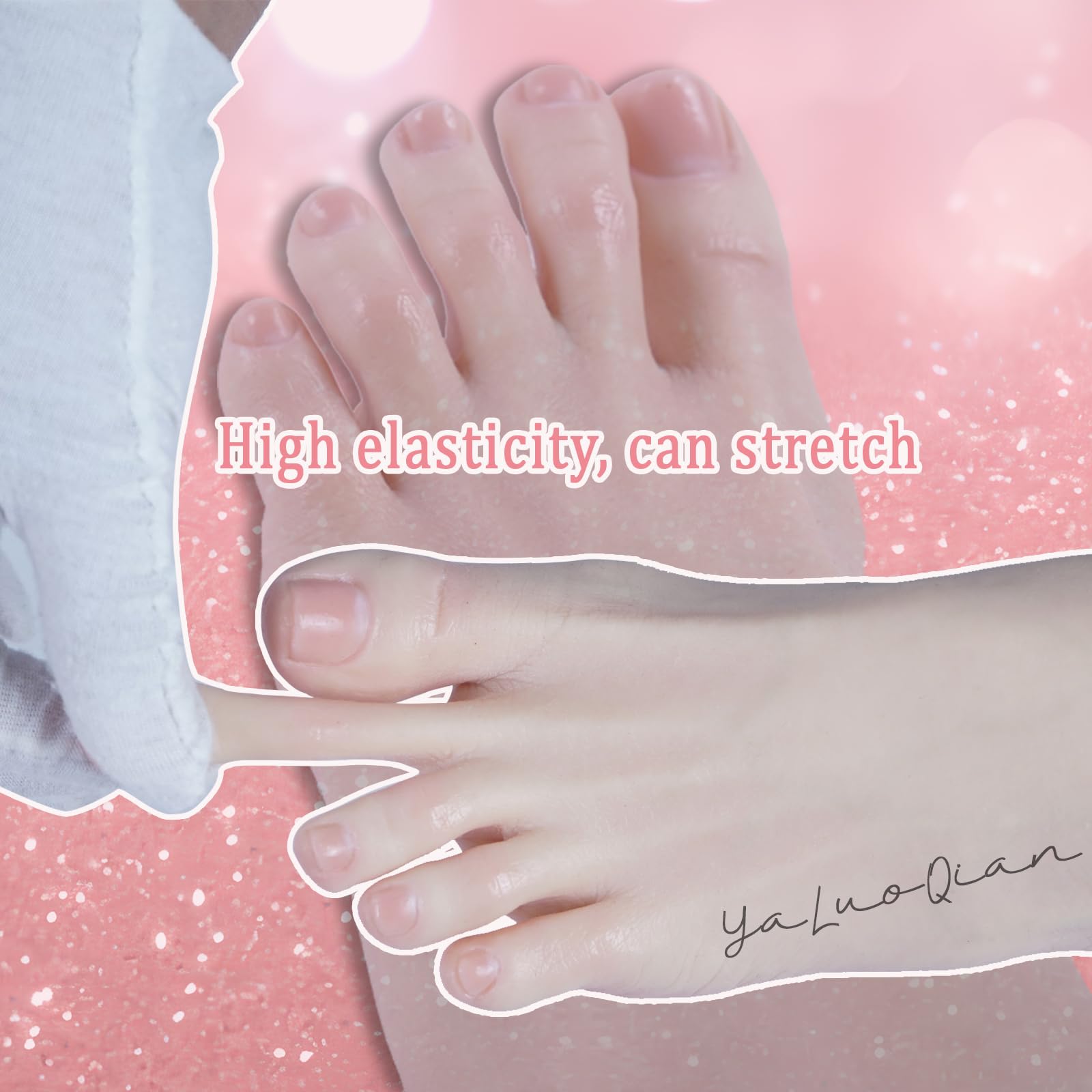 Realistic Silicone Female Feet Mannequin - 1 Pair Lifelike Display for Jewelry, Shoes & Socks - Perfect for Art, Photography & Retail Store Displays