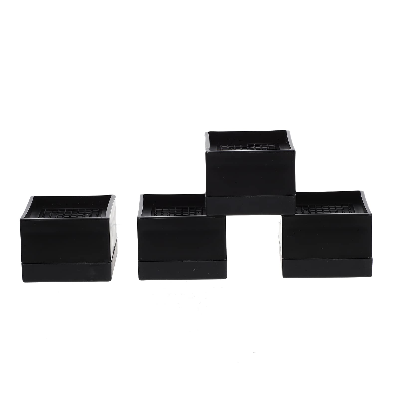 Zerodeko Adjustable Heavy Duty Furniture Feet - 4Pcs Sofa Couch Bed Risers & Frame Lifts for Height Adjustment (Black) | Perfect for Raising Couches, Beds & Furniture to Prevent Floor Scratches & Improve Comfort