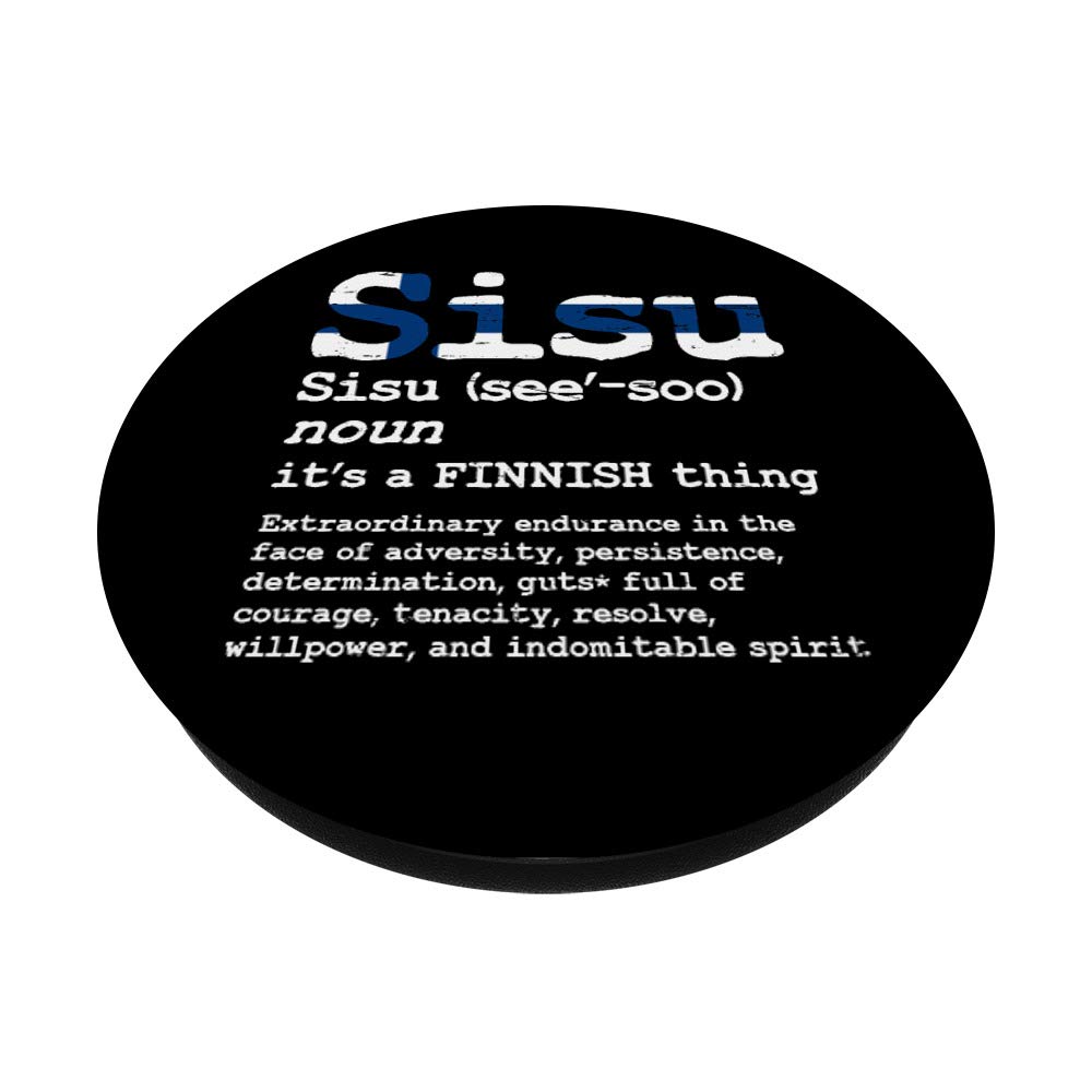 Finnish Sisu Print PopSockets Grip and Stand for Phones & Tablets - Durable Phone Accessory with Finnish Pride Design - Perfect for Travel, Work, and Daily Use