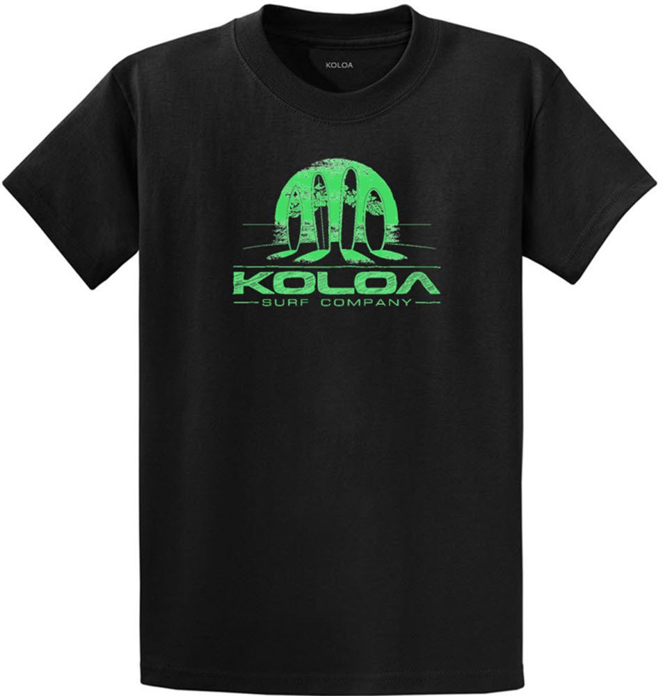Koloa Surf Graphic Heavyweight Cotton T-Shirts for Men - Regular, Big & Tall Sizes - Comfortable Casual Wear for Surfing, Beach & Everyday Outfits