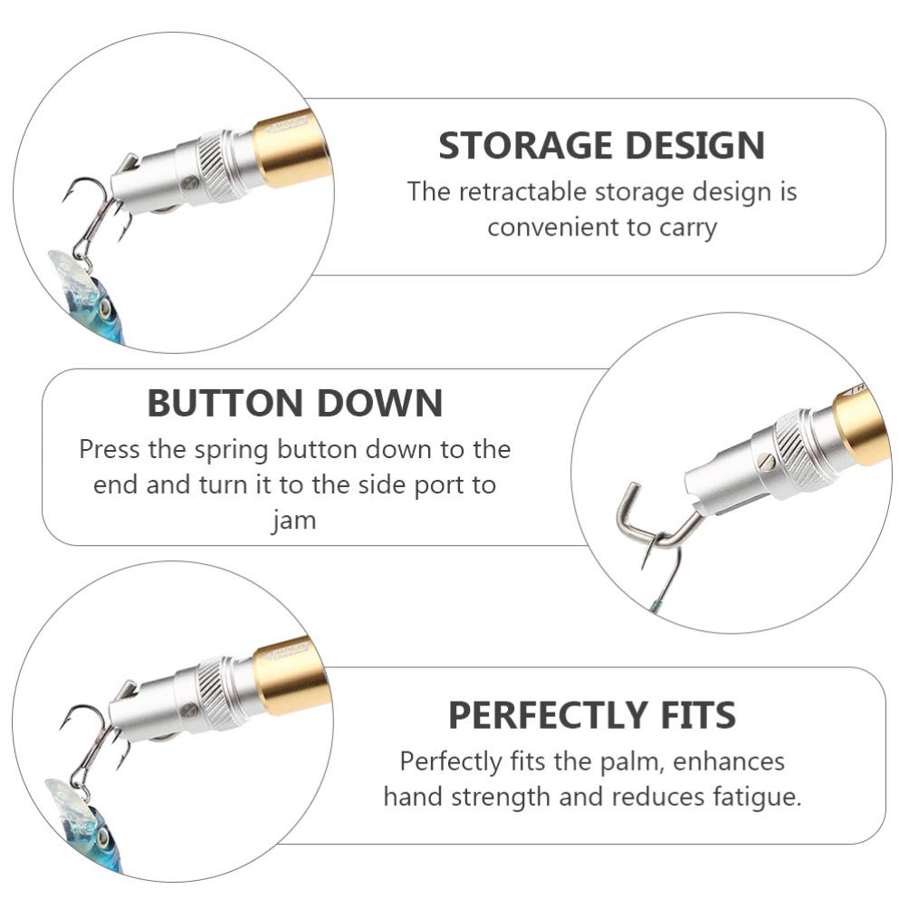 BESPORTBLE Portable Fishing Hook Remover Tool - Aluminum Alloy Fish Hook Extractor & Separator for Safe Hook Removal - Ideal for Catch and Release Fishing, Bass Fishing, and Outdoor Fishing Trips
