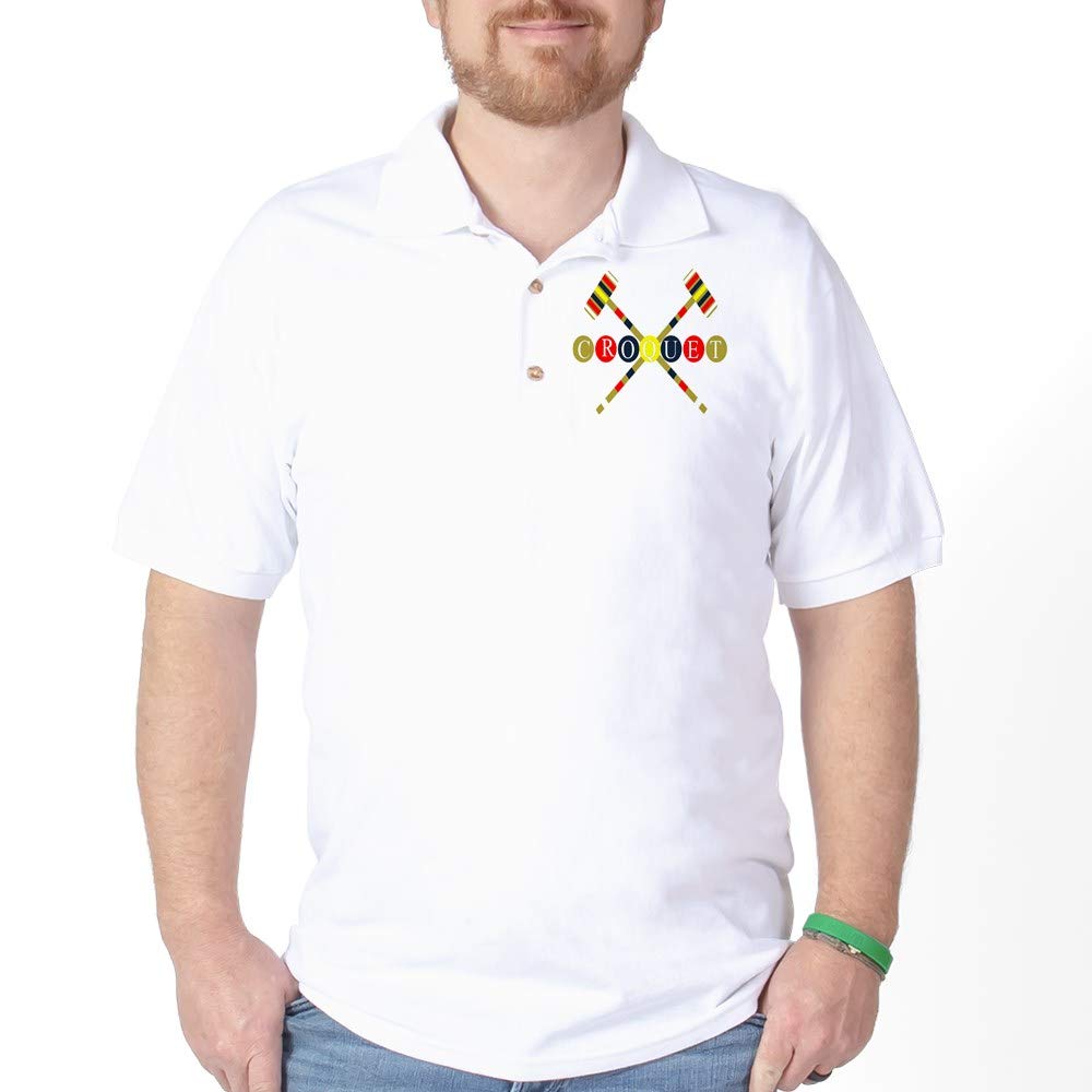 CafePress Croquet Golf Shirt - Breathable Pique Knit Polo for Men & Women | Perfect for Golfing, Casual Wear & Outdoor Activities