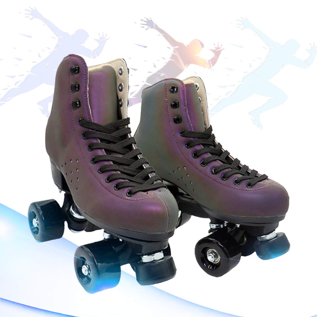 Adjustable 4-Wheel Classic Roller Skates for Kids - Comfortable & Breathable Quad Skates for Beginners - Boys & Girls Size 45 - Perfect for Outdoor Fun, Roller Rinks & Birthday Parties