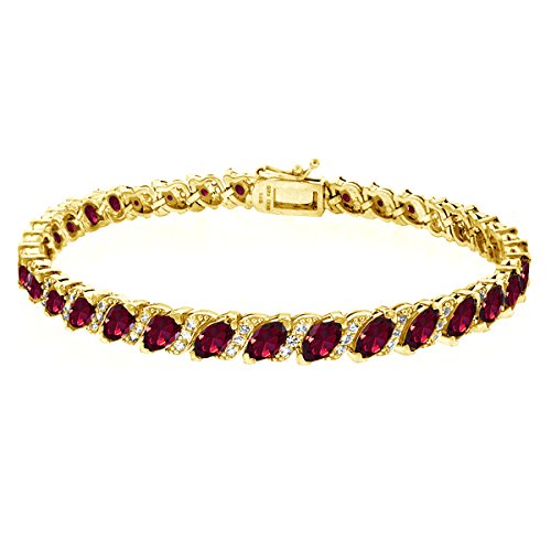 Synthetic Ruby - Gold Flashed