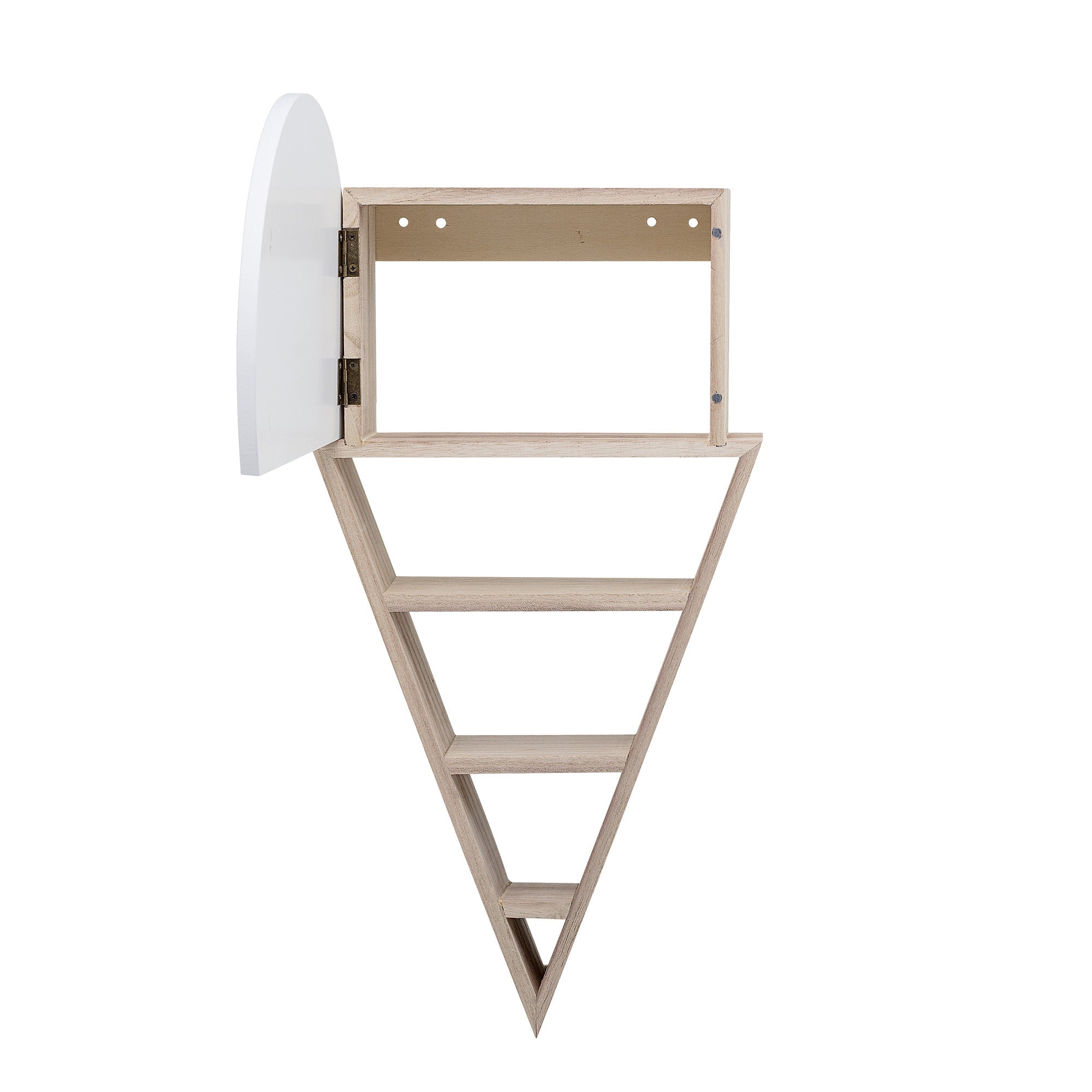 Bloomingville Ice Cream Shelf - Natural Wood Wall Shelf for Kitchen & Dining Room Decor - Perfect for Displaying Desserts, Treats & Home Decor Accessories