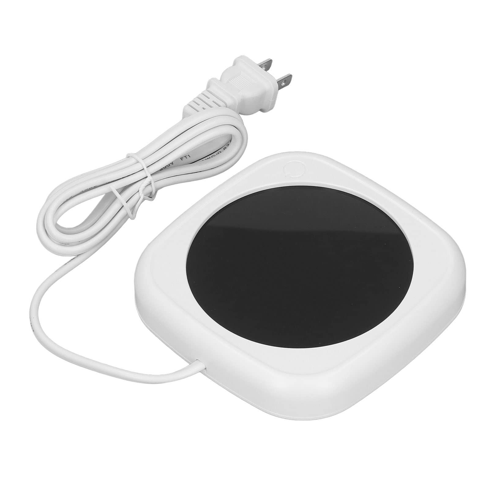 Electric Cup Warmer with Auto Shut-Off - 2 Temperature Modes & Low Energy Consumption | Safe Beverage Heater for Coffee, Tea & Milk | Perfect for Nightstand, Office & Home Use (White)