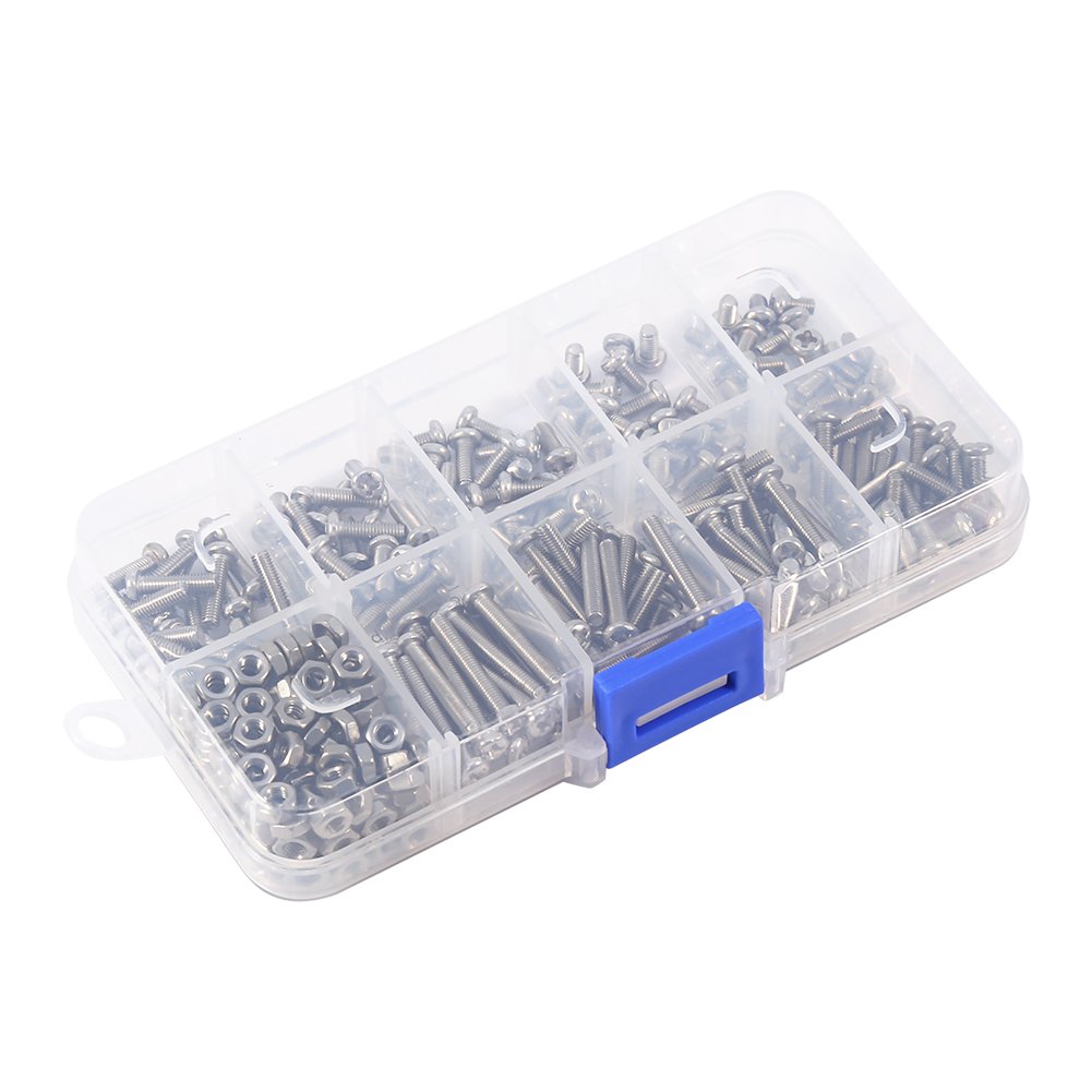 Stainless Steel Bolts & Nuts Kit - M3 Machine Screws for DIY, Furniture Repair