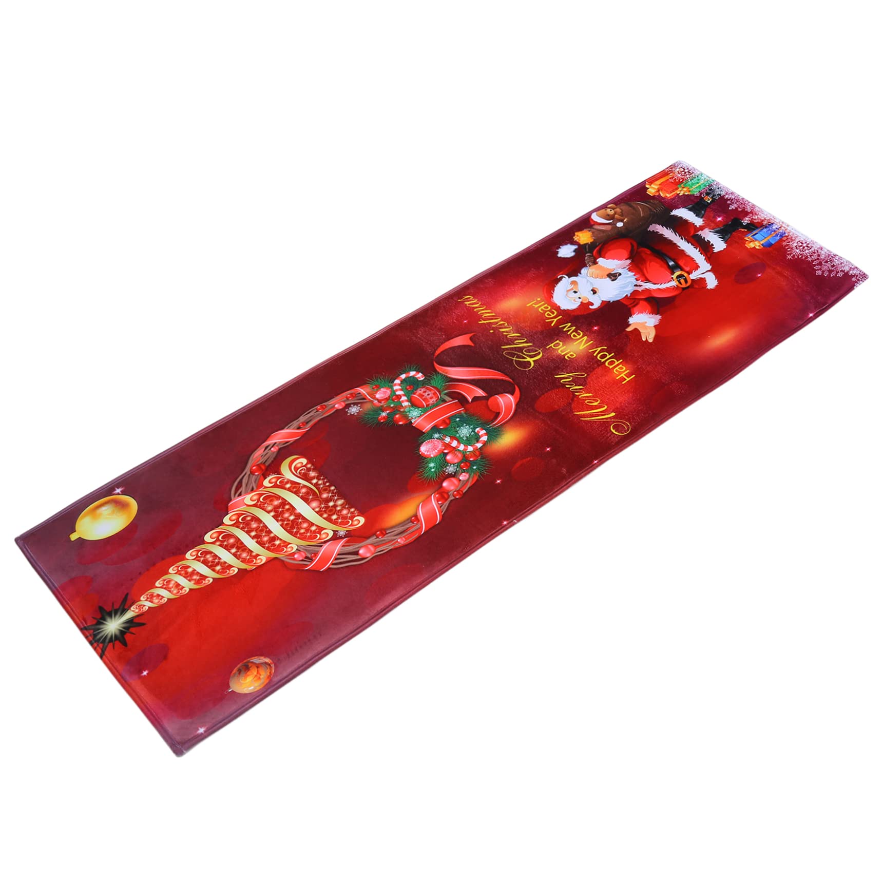 LILIYUAN Christmas Xmas Tree Non-Slip Floor Runner Rug - Holiday Decor Doormat for Living Room, Bedroom, Entryway - Perfect for Festive Home Decor & Winter Gatherings