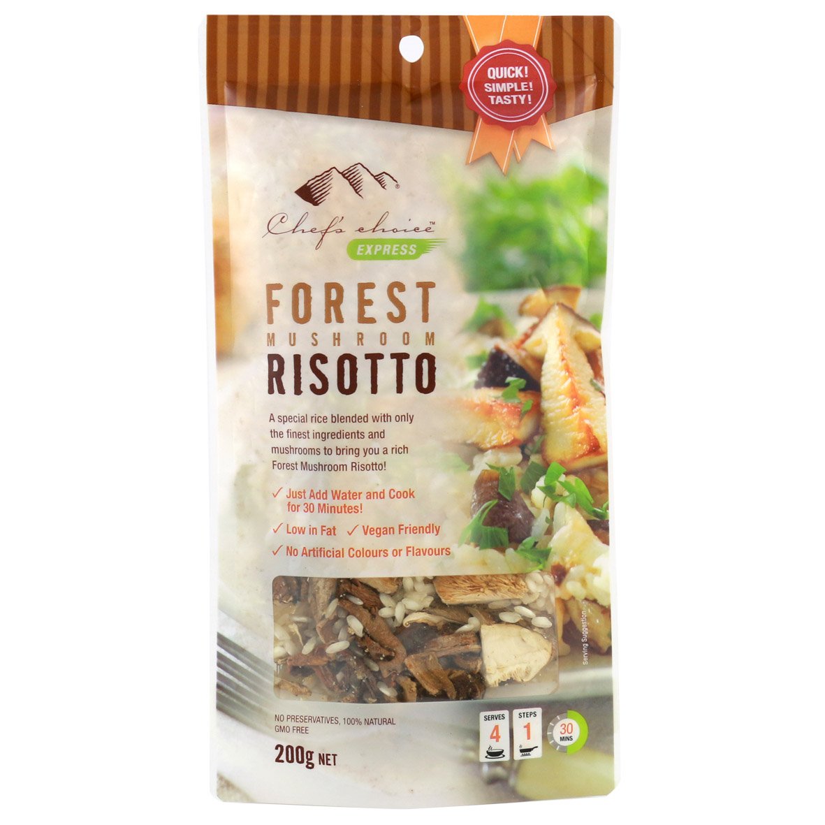 Premium Chefs Choice Forest Mushroom Risotto Mix - Authentic Italian Arborio Rice Blend with Porcini & Chanterelle Mushrooms - Perfect for Gourmet Dinners, Date Nights & Holiday Meals