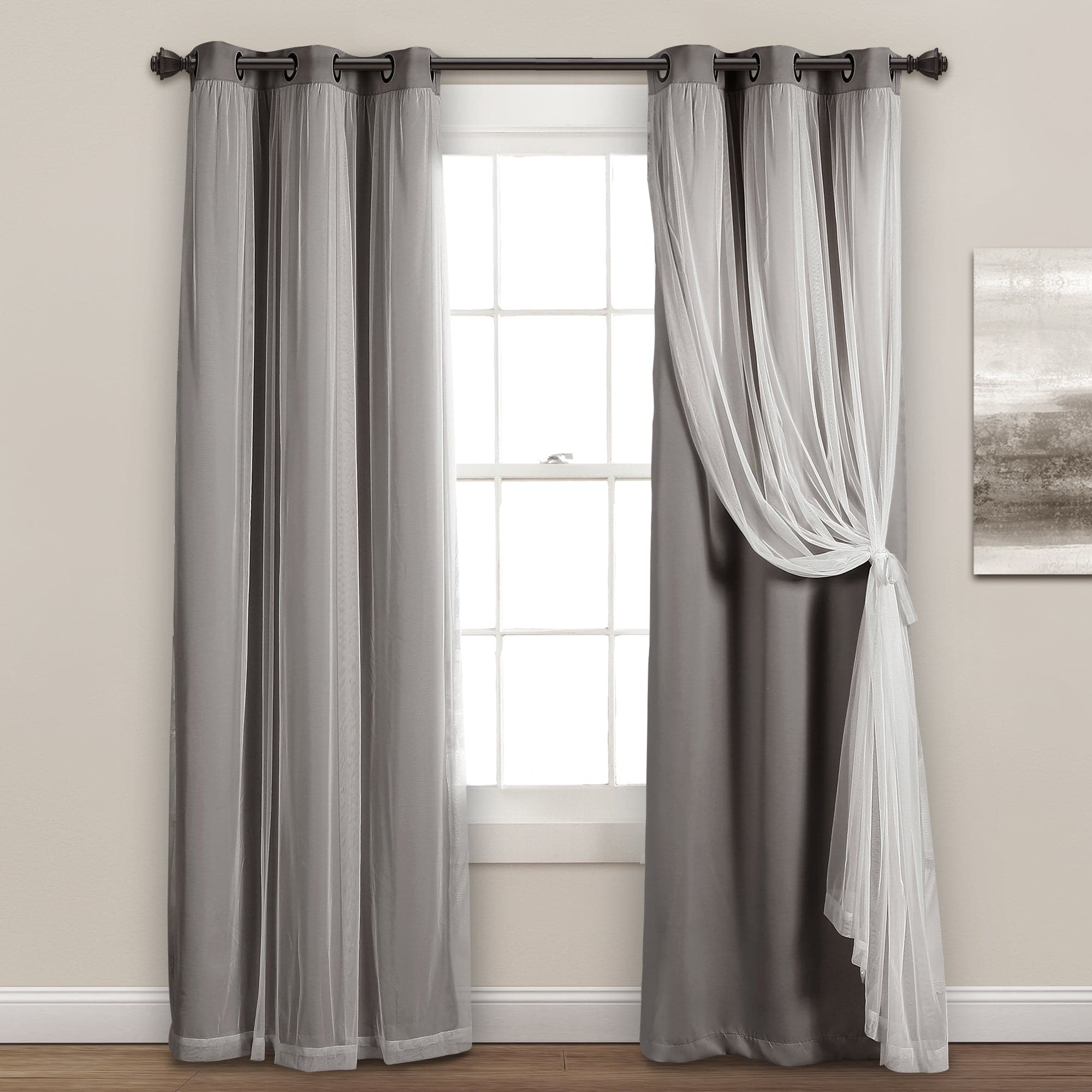 Blackout Curtains with Grommet Top & Insulated Lining - Thermal Sheer Window Panels for Bedroom, Living Room & Home Office - Energy Efficient & Noise Reducing