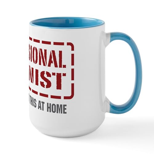 White/Blue Inside - Professional Feminist Large Mug