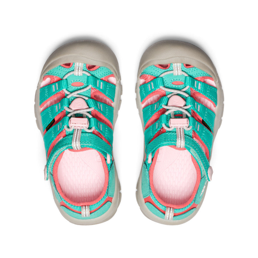 Little Kids' Newport H2 Sandals | Bright Aqua & Giggle Pink Water Shoes for Beach, Pool & Outdoor Play