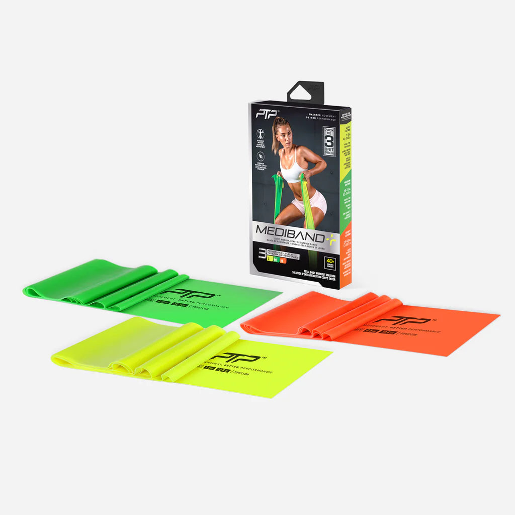 PTP Mediband Combo + 3 Pack Multi-Purpose Elastic Bandage Set for Sports, First Aid & Medical Support - Ideal for Sprains, Strains & Injury Recovery