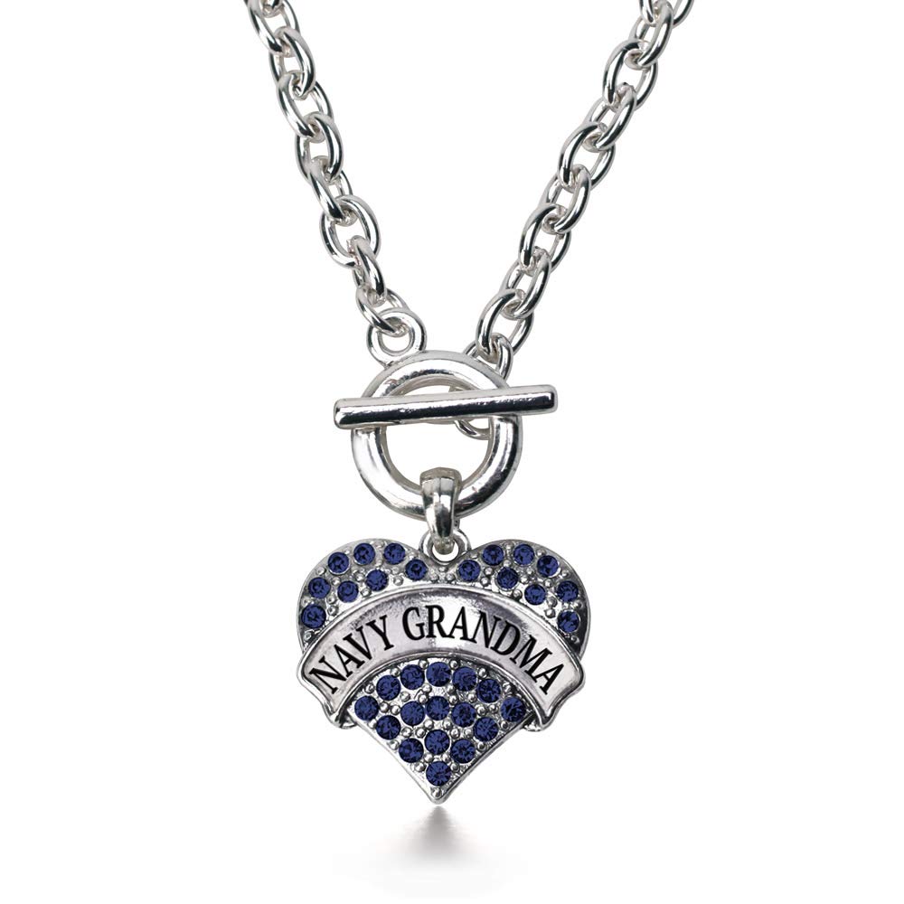 Inspired Silver - 18 Inch Sterling Silver Pave Heart Charm Necklace with Cubic Zirconia | Elegant Jewelry Gift for Women, Valentine's Day, Anniversary & Special Occasions