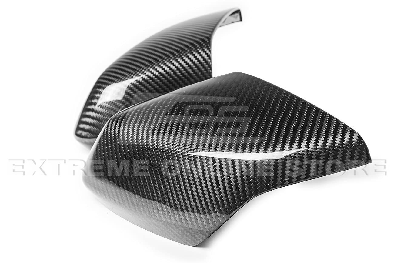 2020-Present Corvette C8 GM Factory Style Carbon Fiber Mirror Cover Trim Pair - Replacement Side Mirror Covers for Enhanced Style & Protection - Perfect for Car Enthusiasts & Custom Upgrades