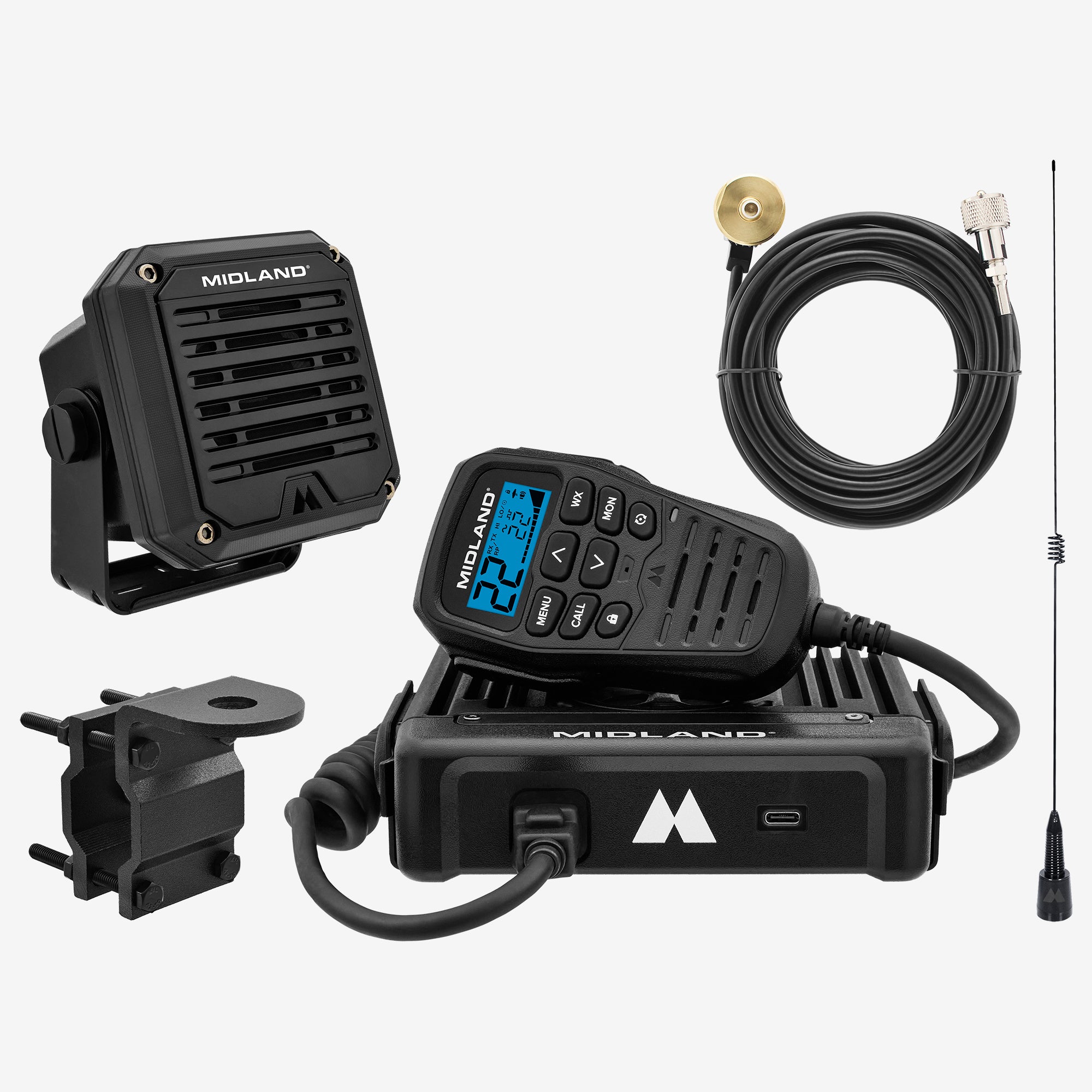 MicroMobile® GMRS 50 Watt Two-Way Radio with Speaker Bundle - MXT575SPVP - Ideal for Off-Roading, Camping & Emergency Communication