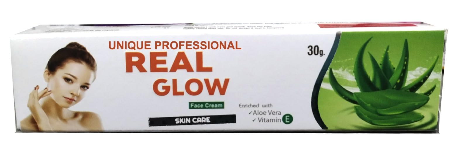 REAL GLOW Face Cream with Aloe Vera & Vitamin E - 30g Hydrating Moisturizer for Dry Skin | Pack of 1 | Day & Night Use for Radiant Glow