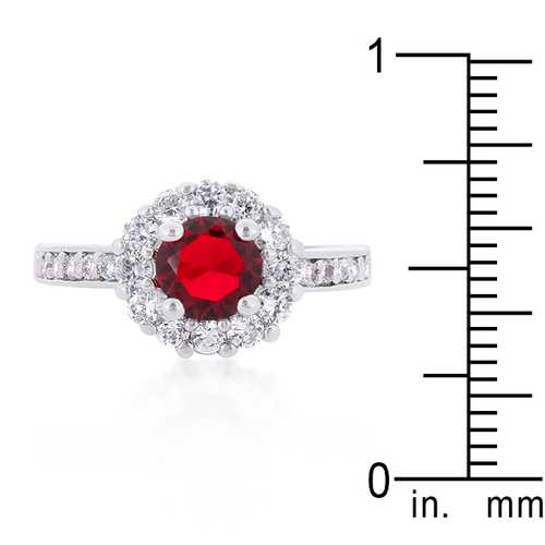 Exquisite Ruby Red Halo Engagement Ring - 14K Gold Vintage Style Wedding Band for Women - Perfect for Proposals, Anniversaries & Romantic Occasions
