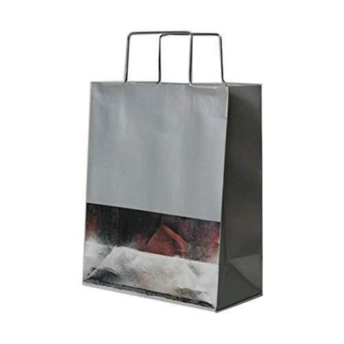 Premium Silver Foil Gift Bags with Metal Handles - 8