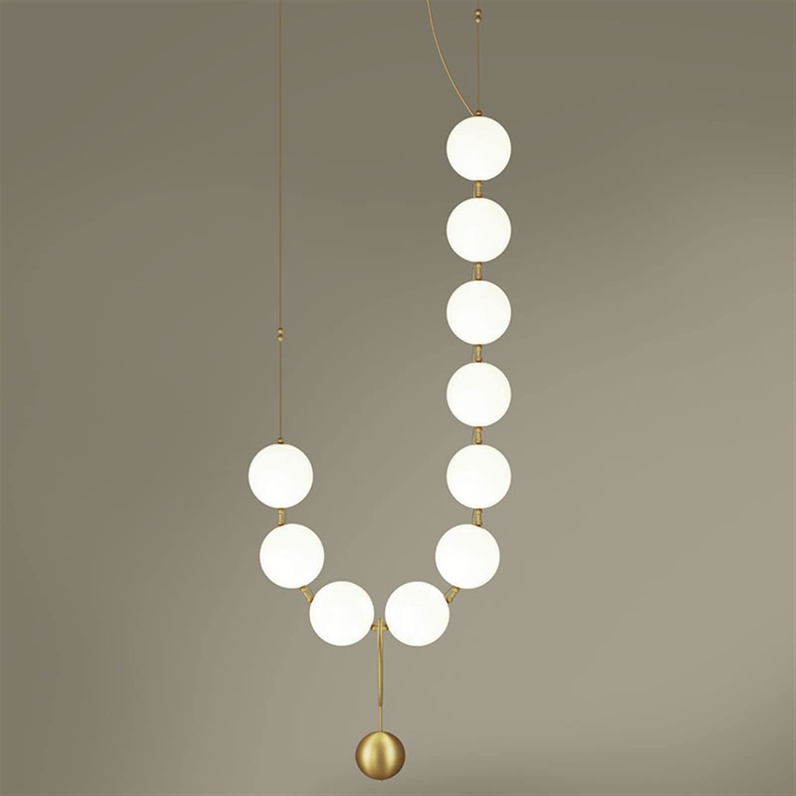Modern LED Chandelier Lighting - 10-Lamp Head Postmodern Hanging Light Fixture for Living Room, Dining Room & Bedroom | Nordic Glass Pendant Lamp in Cool Tone | Perfect for Home Decor, Wedding Venues & Restaurants