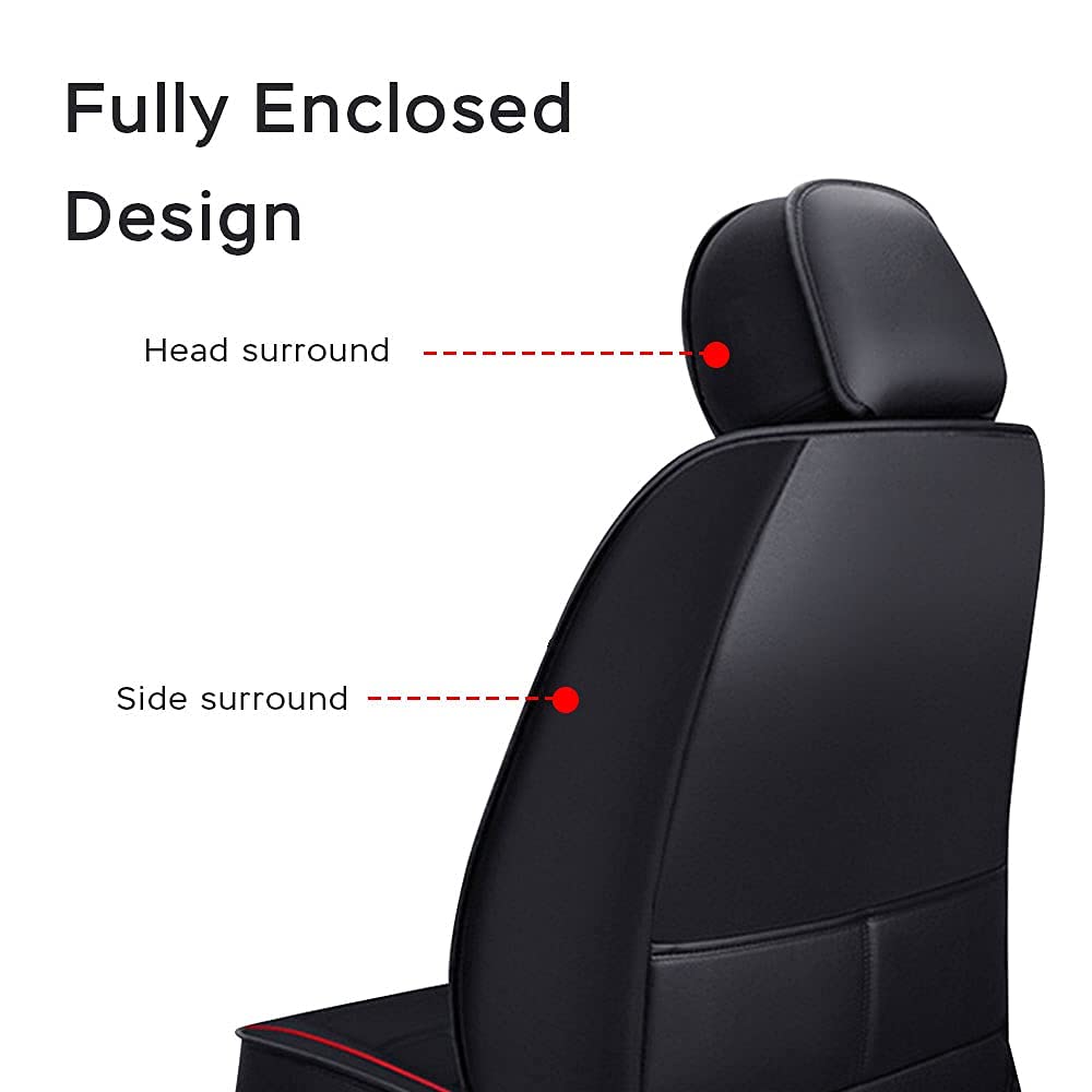 Premium PU Leather Front & Rear Seat Covers for Hyundai Santa Cruz - Black & Brown Luxury Car Seat Protectors | Durable, Comfortable & Wear-Resistant | Perfect for Daily Commute, Road Trips & Family Protection