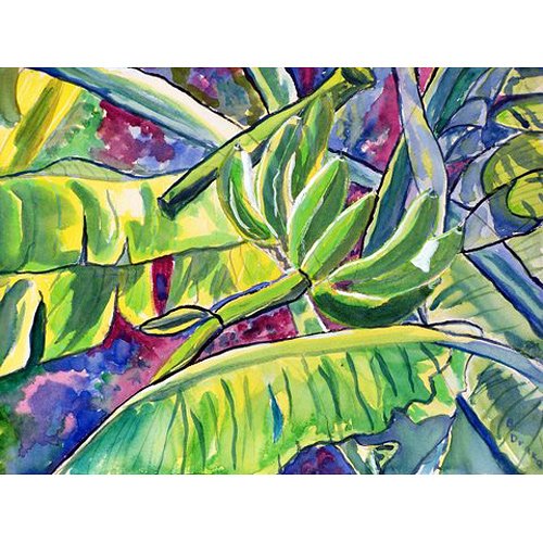 Betsy Drake DM287G Non-Slip 30x50 Inch Banana Themed Doormat - Perfect for Entryway, Front Door, and Patio Decor