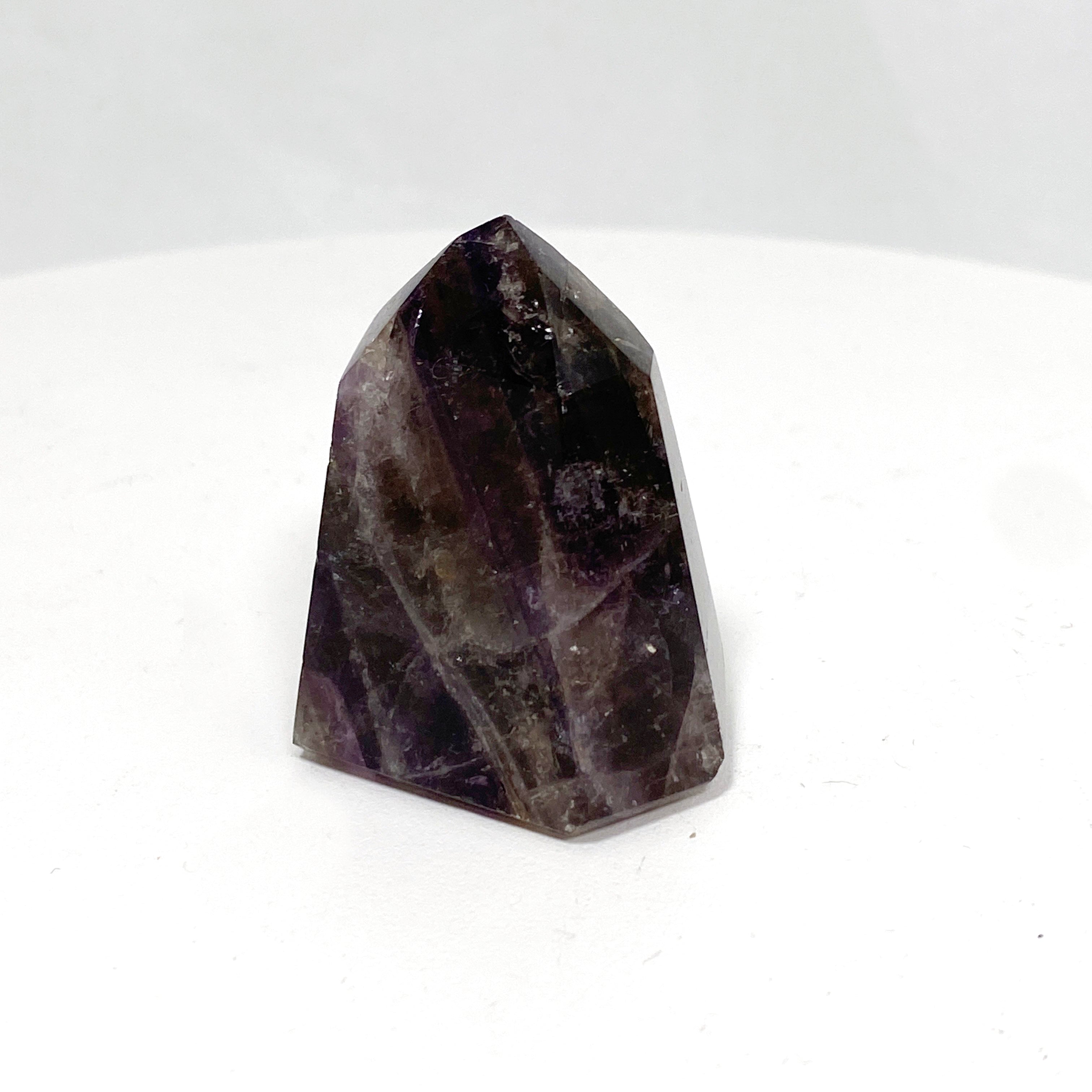 Natural Smokey Amethyst & Clear Quartz Crystal Point - Healing Stone for Meditation, Reiki, Chakra Balancing & Home Decor (CR3457)