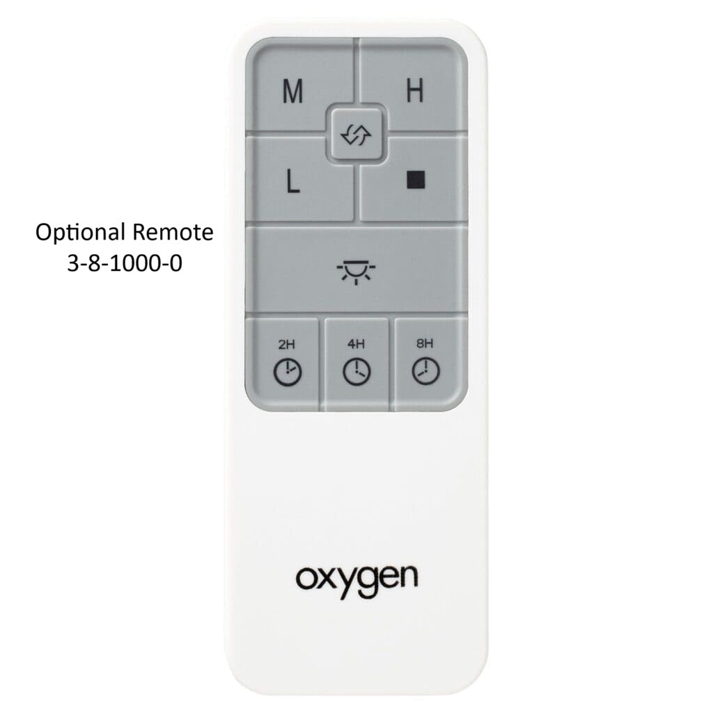 52 Inch Low Profile Ceiling Fan with Remote Control - Oiled Bronze Finish, Energy Efficient Quiet Motor for Bedroom, Living Room & Indoor Use - Oslo Hugger Design by Oxygen 3 102 22