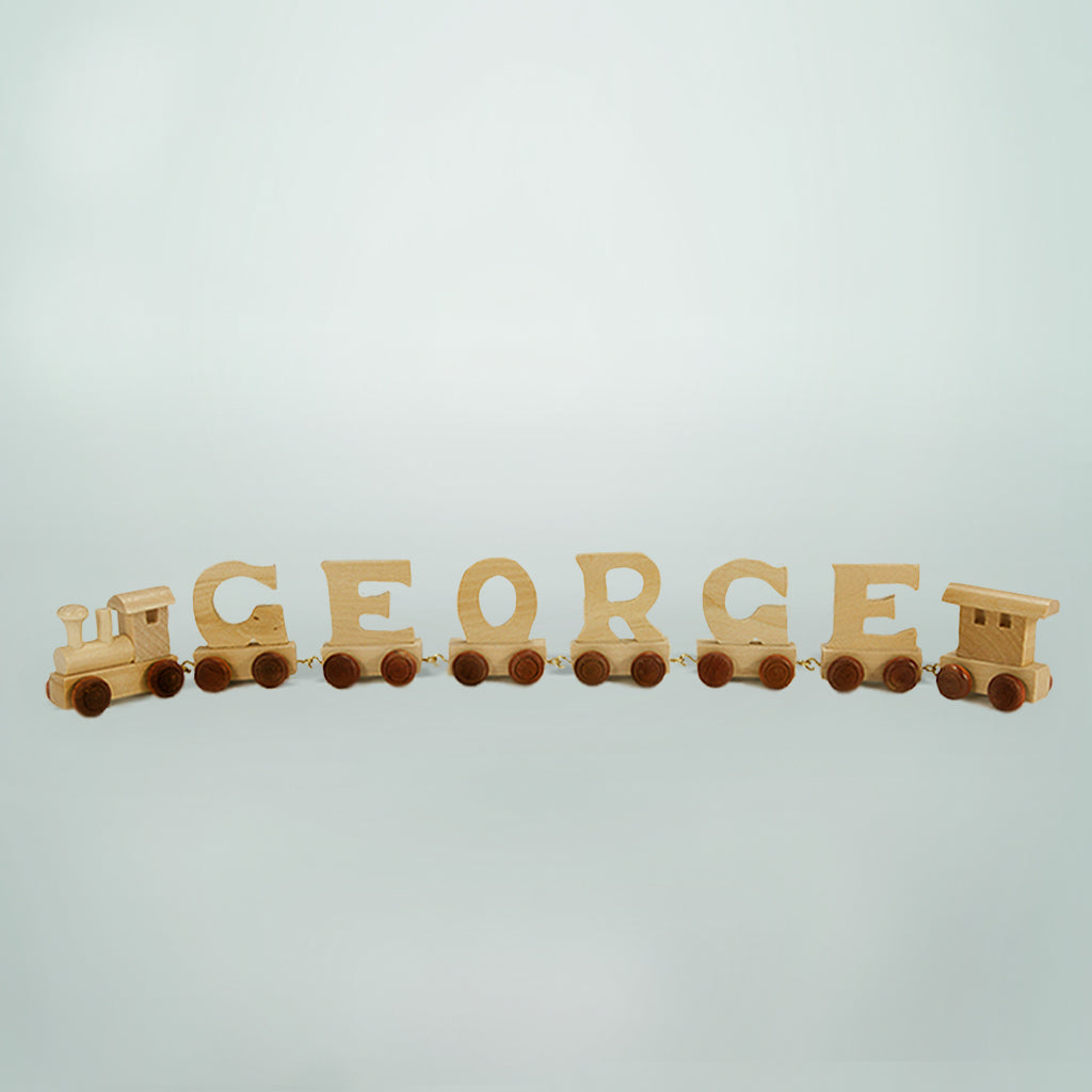 Personalized Name Train Gift - Custom Wooden Toy for Kids Birthday & Nursery Decor - Perfect for Baby Showers, Christenings & Room Decoration
