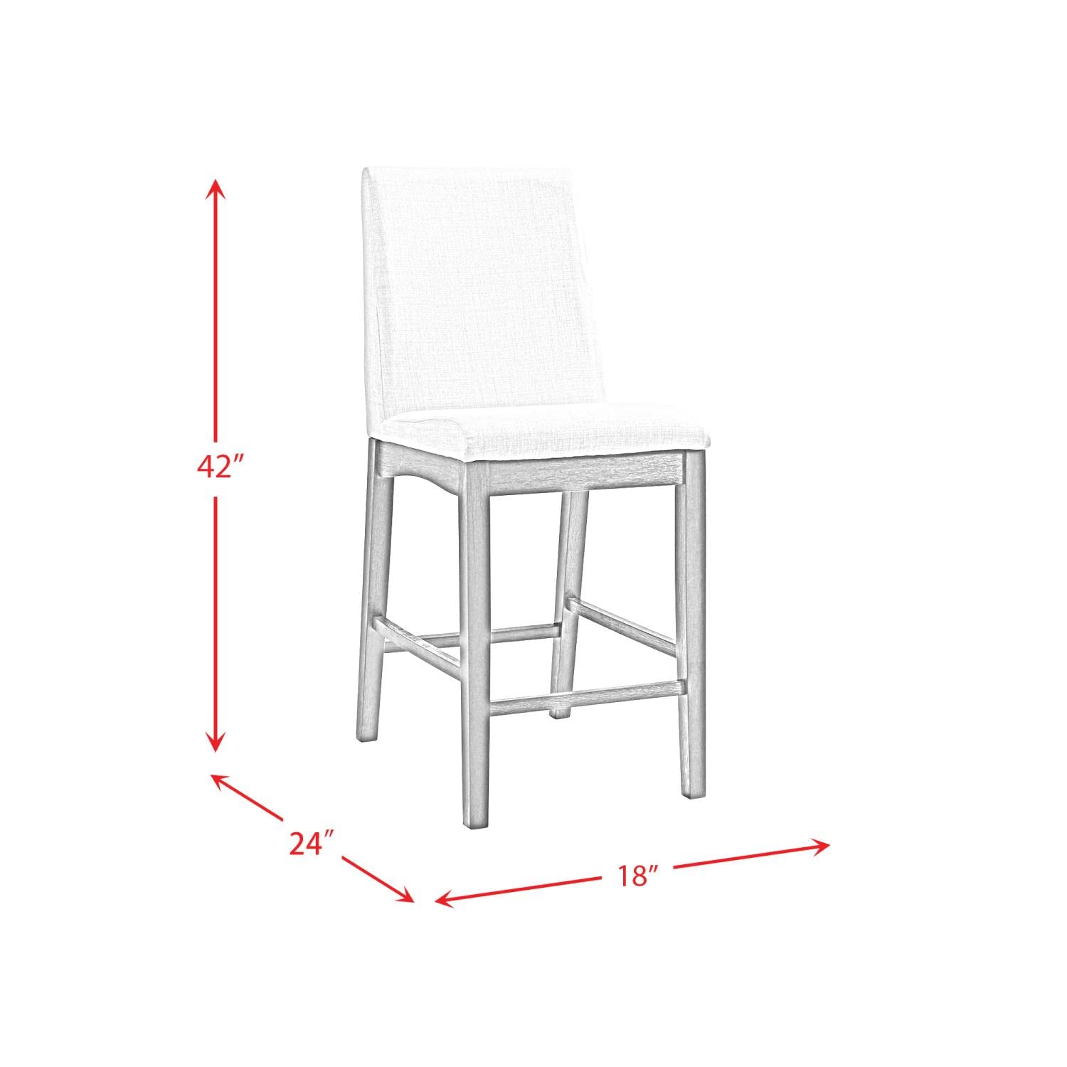 Picket House Furnishings Simms Grey Counter Height Bar Stool - Modern Kitchen Island Chair for Dining Room, Breakfast Nook & Home Bar
