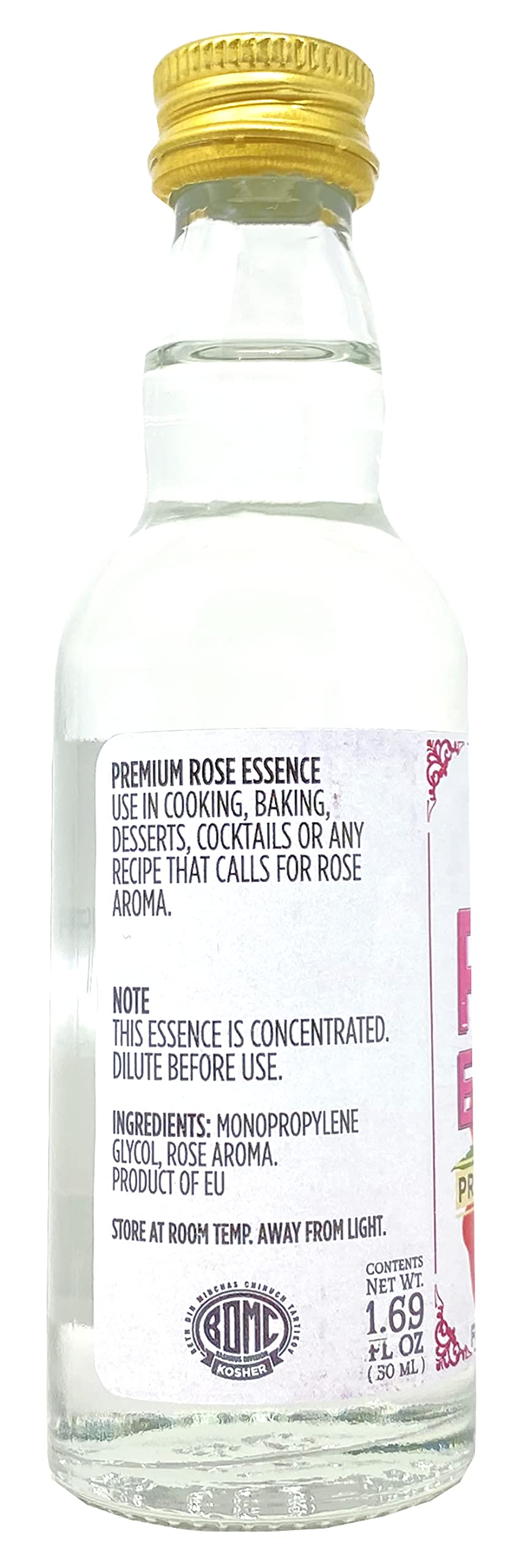 Shams Premium Concentrated Rosewater & Rose Essence – 1.69oz Natural Rose Water for Cooking, Baking, Desserts & Skincare – Gluten-Free, Vegan, Preservative-Free, Sugar-Free – Perfect for Middle Eastern Cuisine, Homemade Beauty Recipes & Floral Cocktails