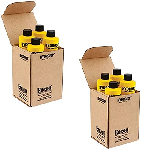 Hydrosep Water Treatment Additive for Eyewash Stations - 2 Pack (8 Bottles) | Prevent Bacterial Growth | Ideal for Laboratories, Factories & Emergency Safety Stations