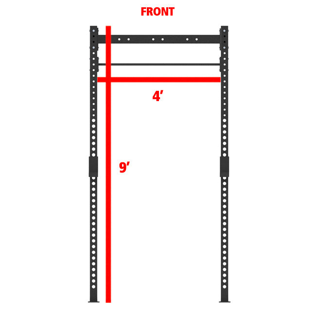 XM Fitness 4-6 Free Standing Power Rack - Heavy Duty Home Gym Equipment for Strength Training & CrossFit Workouts