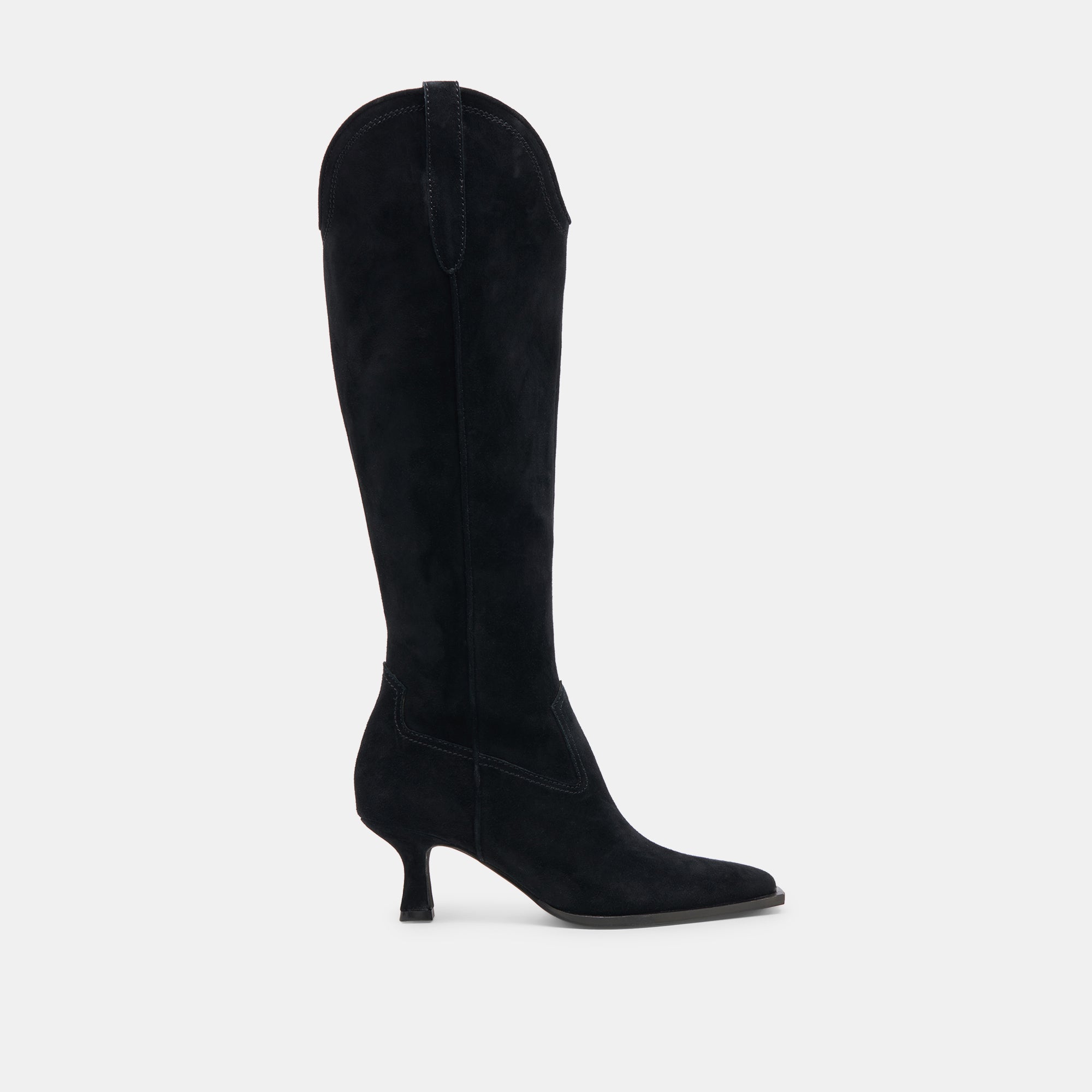 Ariana Wide Calf Boots for Women - Onyx Suede Ankle Boots for Comfort & Style | Perfect for Work, Casual Outfits & Winter Wear