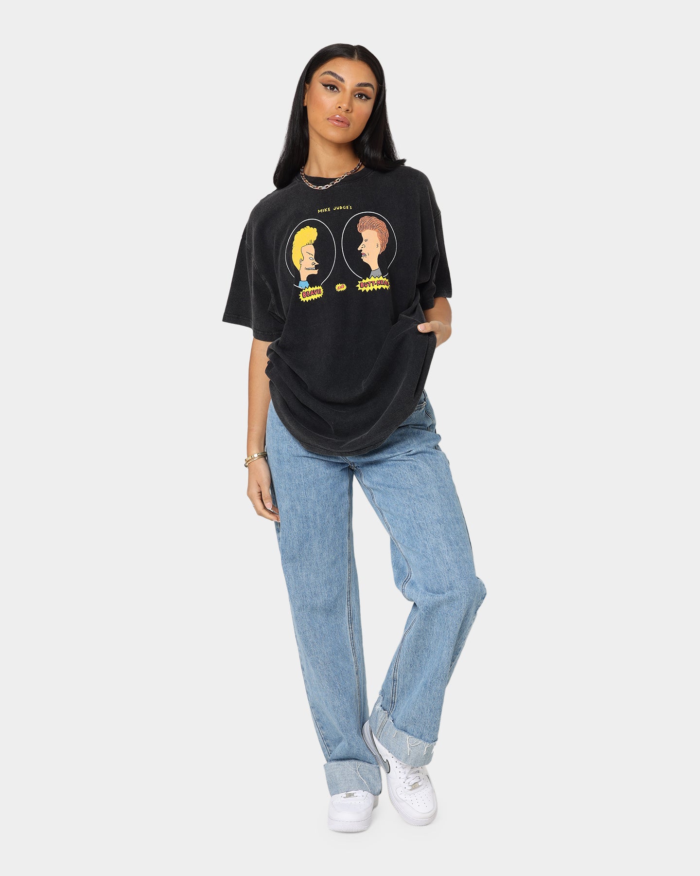 Vintage Beavis & Butthead Graphic T-Shirt - Black Retro Cartoon Tee for Men & Women - Perfect for Casual Wear, Fan Merchandise & 90s Nostalgia