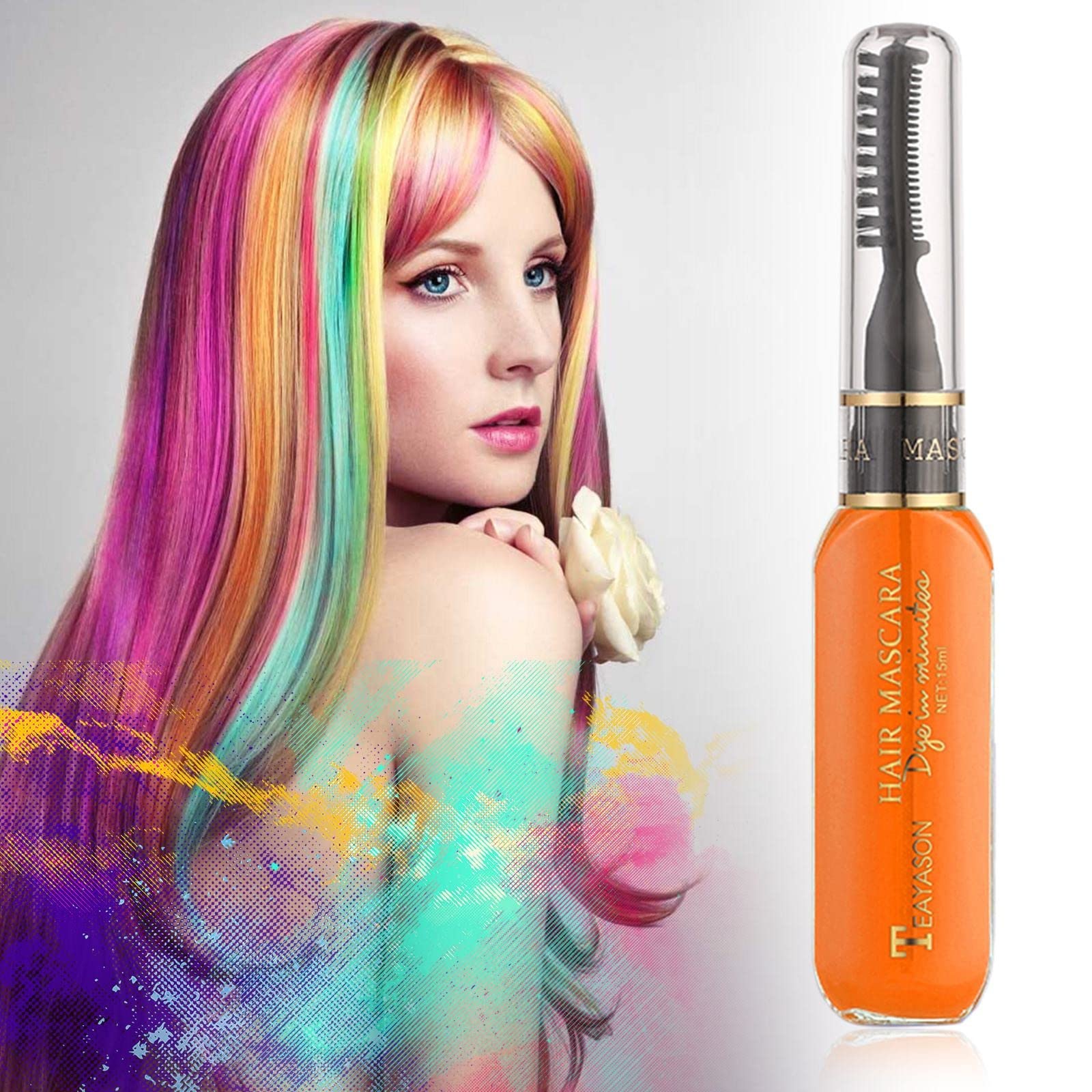 Washable Temporary Hair Dye Chalk Comb - Instant Hair Color Highlights for Women & Girls | Disposable & Easy to Use for Parties, Halloween & Cosplay