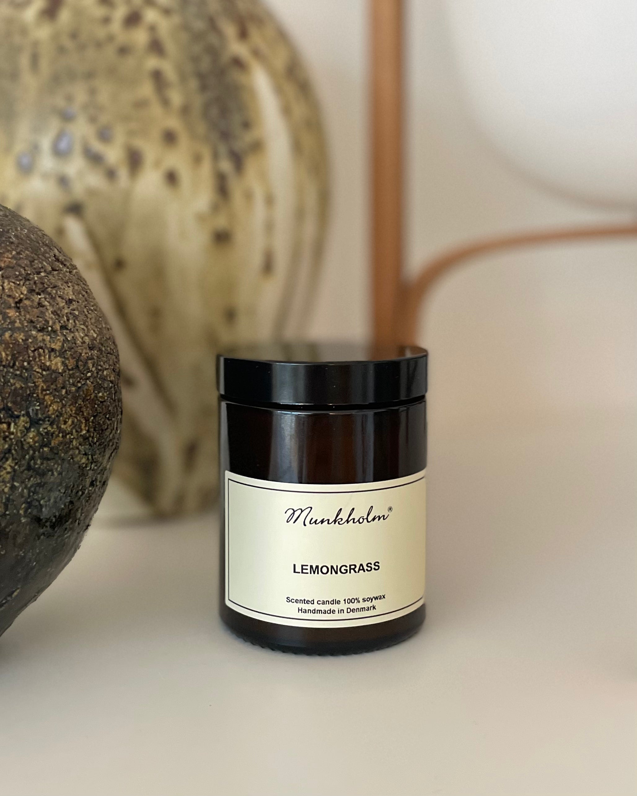 Organic Soy Wax Candle with Lemongrass Scent - Relaxing Aromatherapy for Home, Spa & Meditation