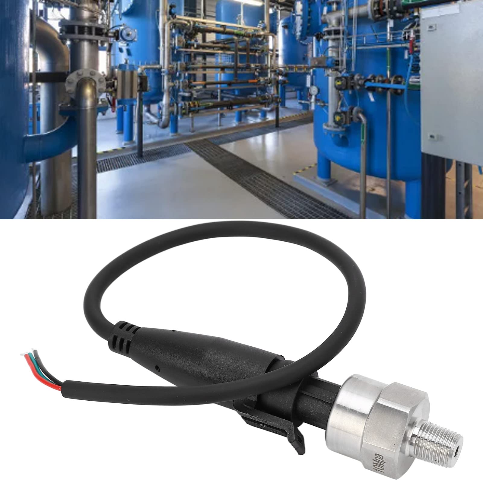 FASTROHY 60 Psi Stainless Steel Pressure Transducer Sensor for Oil, Fuel, Gas, Air & Water - Universal Solenoid Sender for Automotive, Industrial & HVAC Systems