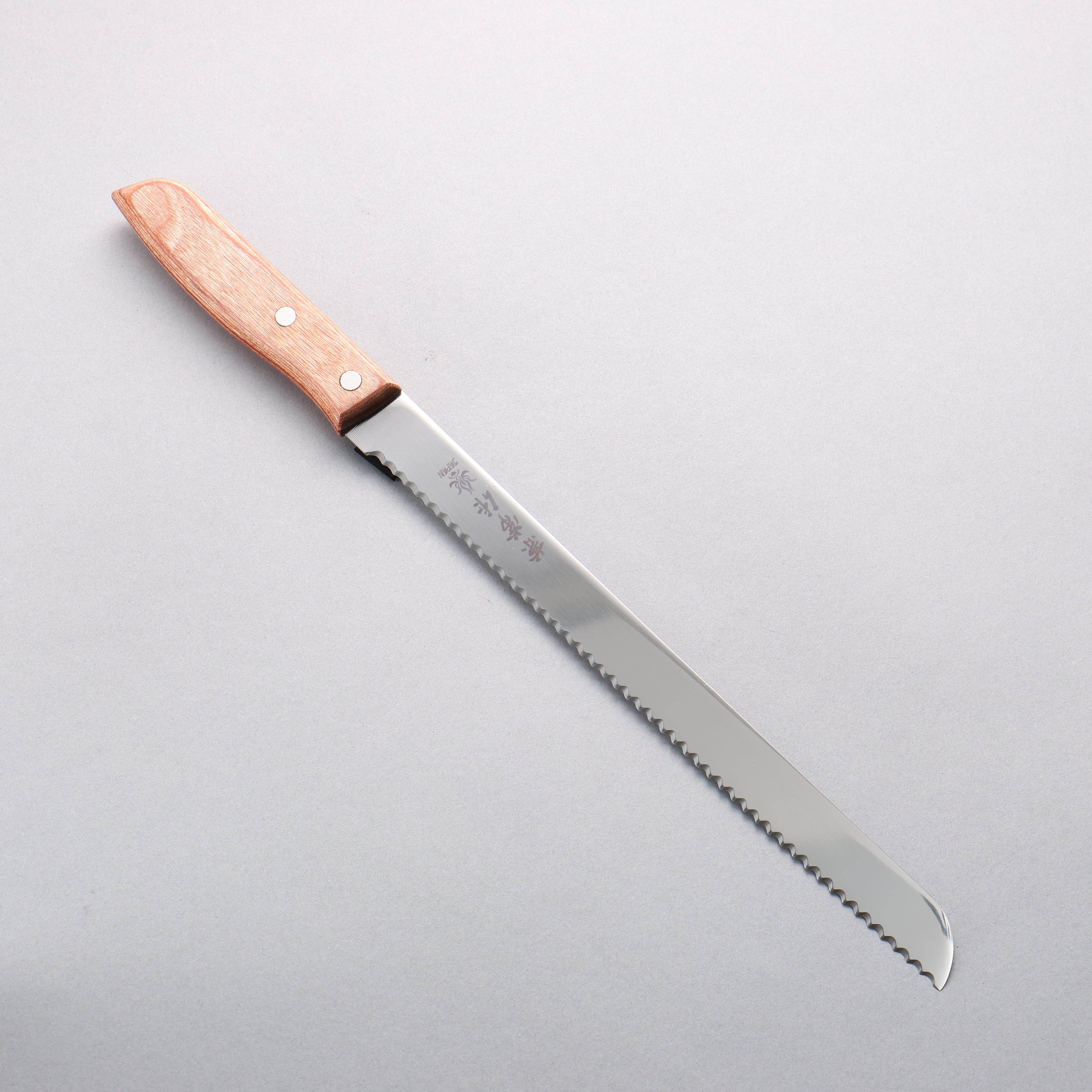 Kanetsune 555 Series DSR 1K6 Professional Bread Knife - 250mm Blade with Red Pakka Wood Handle - Perfect for Bakeries, Home Kitchens & Sourdough Bread Cutting