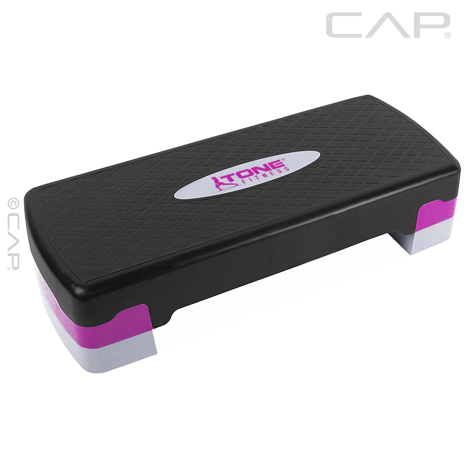 Tone Fitness Compact Aerobic Step Platform - Adjustable Exercise Stepper for Home Workouts, Cardio Training & Fitness Routines | Perfect for Step Aerobics, HIIT & Strength Training