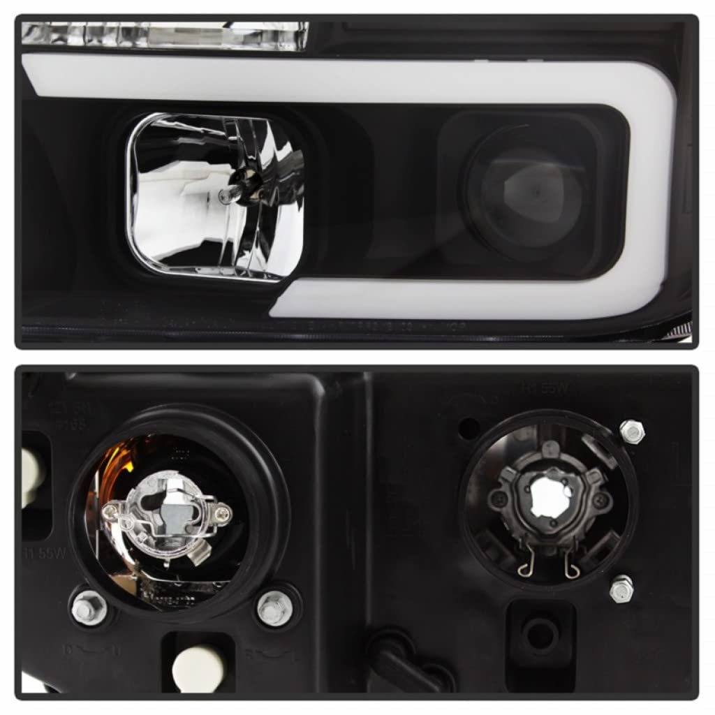 Toyota Tundra 2007-2013 Spyder Projector Headlights with LED DRL Light Bar - Black Housing | 5085344 | Upgrade for Night Driving & Off-Road Adventures