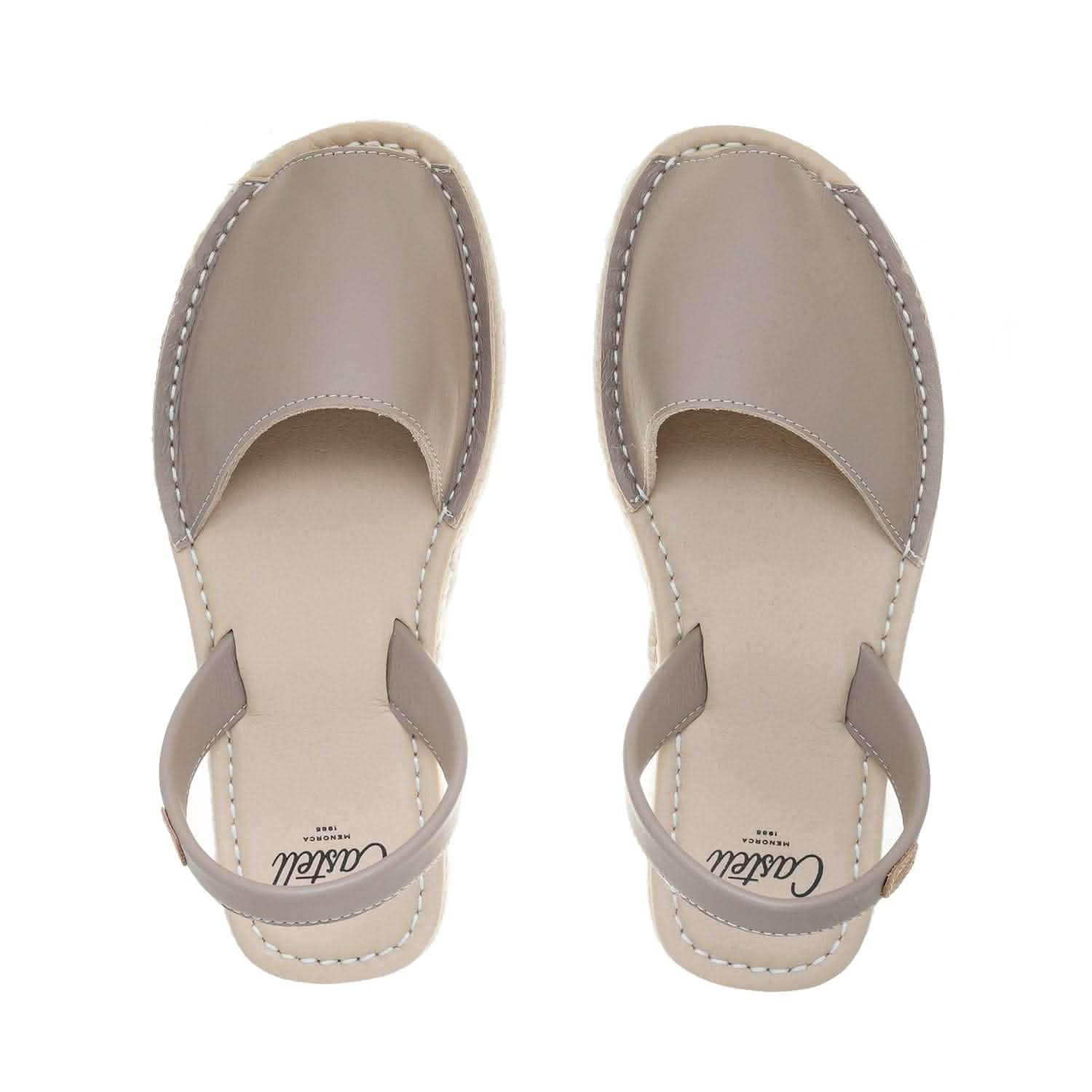 Stylish Platform Leather Menorcan Espadrilles for Women - Double Yute 2283 2 Ciervo | Comfortable Summer Sandals for Beach, Vacation & Casual Outings