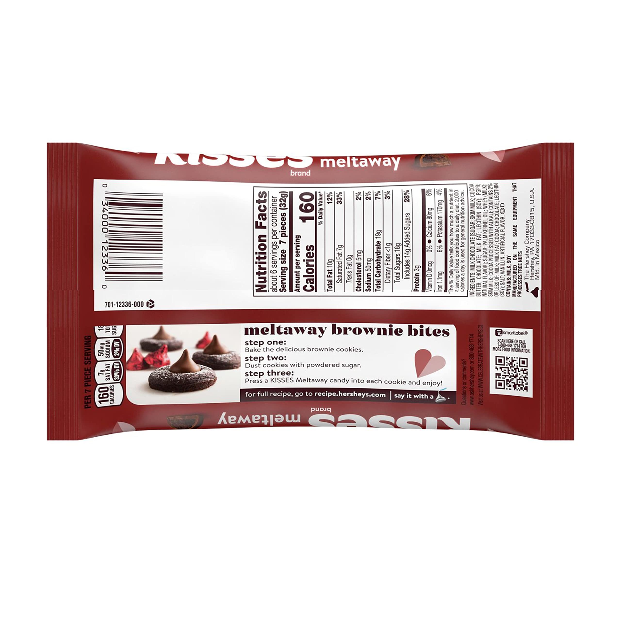 HERSHEY'S KISSES Roses Milk Chocolate Meltaway Candy - 7 oz Bag for Valentine's Day Gifts, Romantic Occasions & Sweet Treats