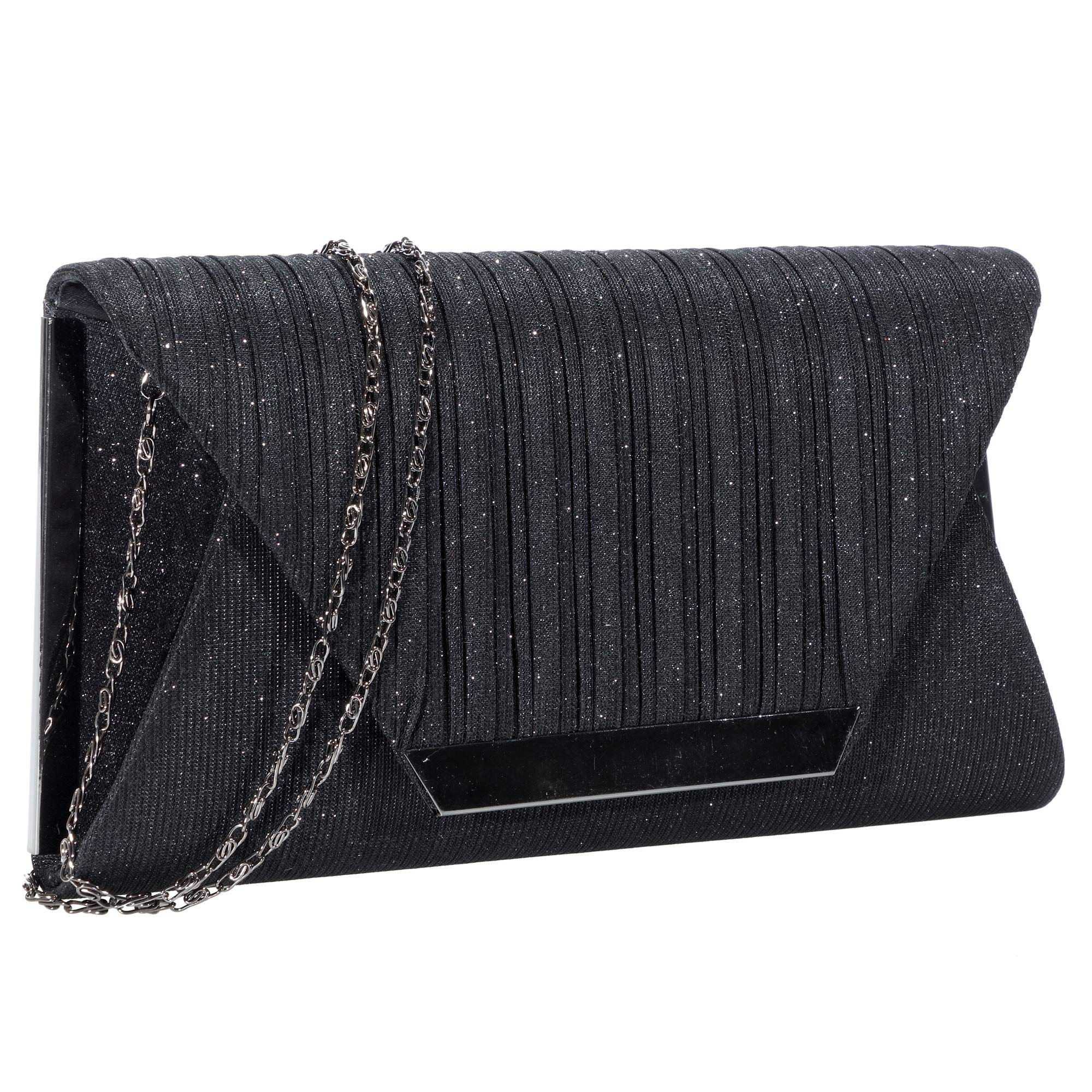 Sparkly Glitter Clutch Purse for Women - Elegant Evening Bag & Wedding Party Clutch - Flap Envelope Handbag for Prom, Gala & Formal Events - Perfect for Date Nights, Bridal Showers & Special Occasions