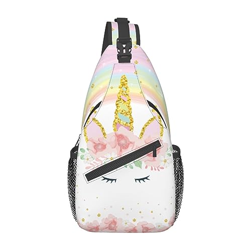 Pink Glitter Flowers Unicorn