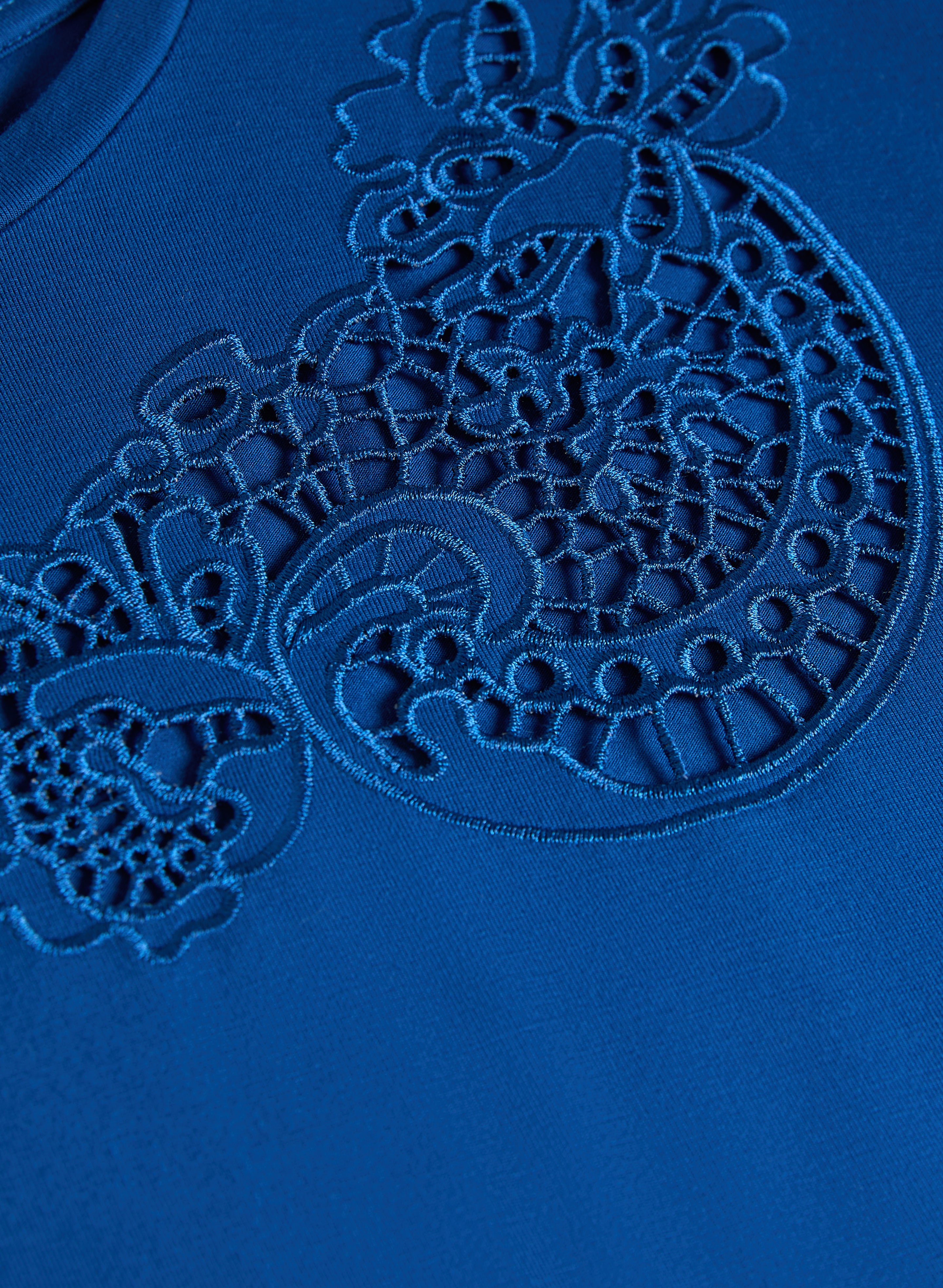 Embroidered T-Shirt Dress for Women - Stylish Casual Summer Dress - Perfect for Outings, Beach, and Everyday Wear