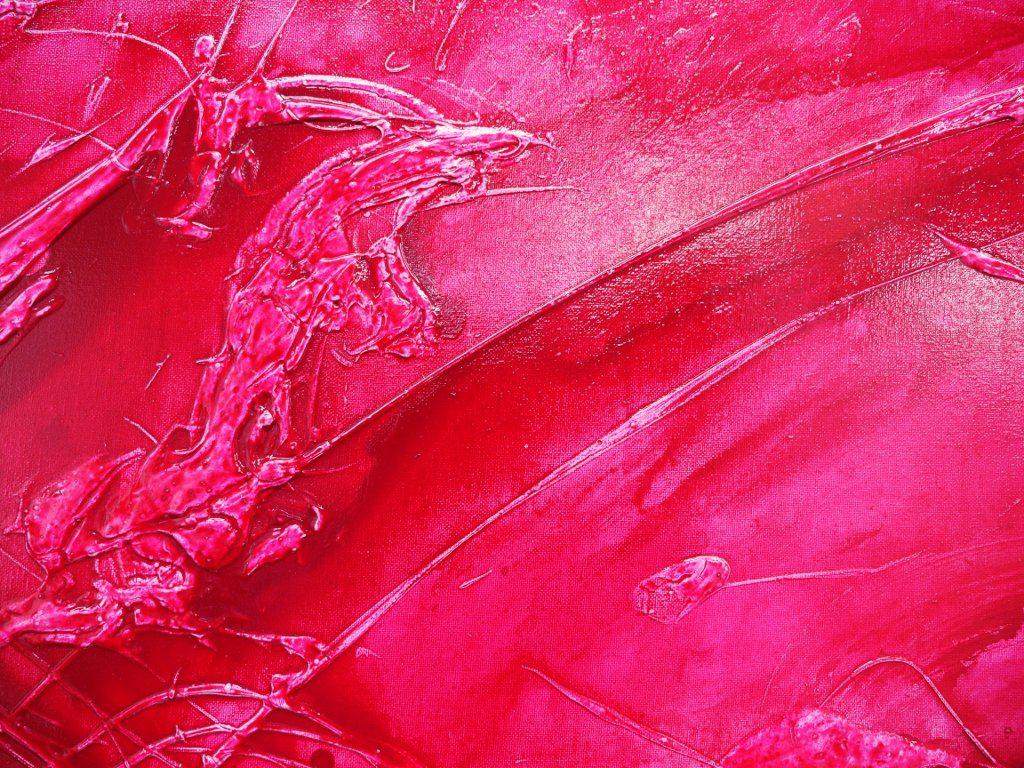 Magenta Bomb 240cm x 100cm Pure Infused Ink Pink Abstract Canvas Art - Modern Wall Decor for Living Room, Bedroom & Office